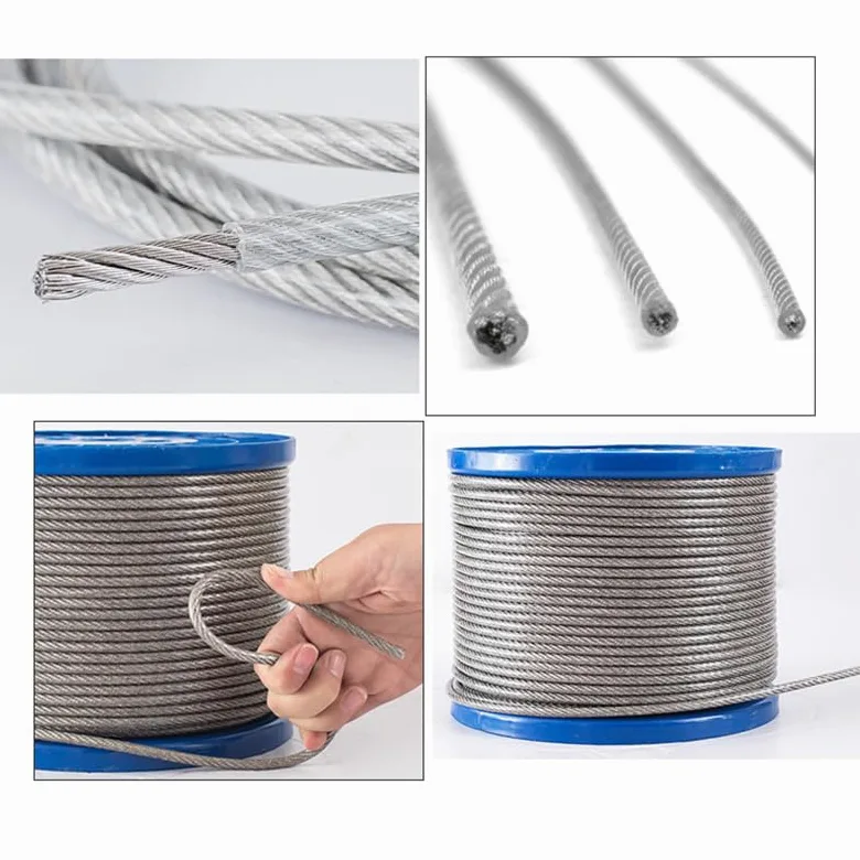 Cable Acero El plástico Transparente del PVC cubrió ningún Cable de Cuerda de Alambre de Acero Inoxidable de Las Rebabas 304 Cable Acero Plastificado (Size : 10 Meter, Color : Diameter 8mm)