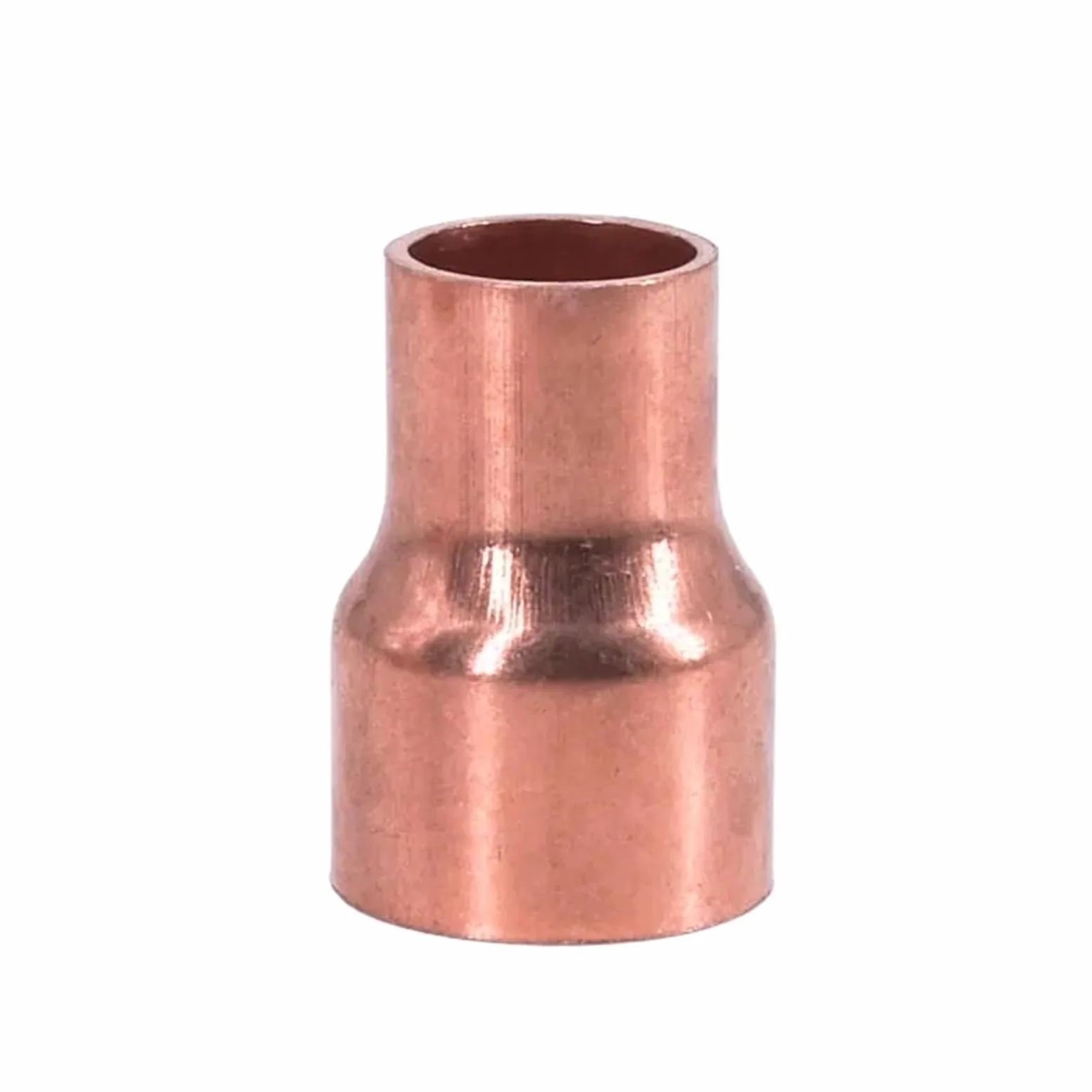 5pcs 6.35 8 10 12.7 15 16 19 25 28 32mm Pure Copper End Feed Solder Reducer Plumbing Pipe Fitting Connector Coupler Air Conditioner(38mm To 35mm) Brass Hose