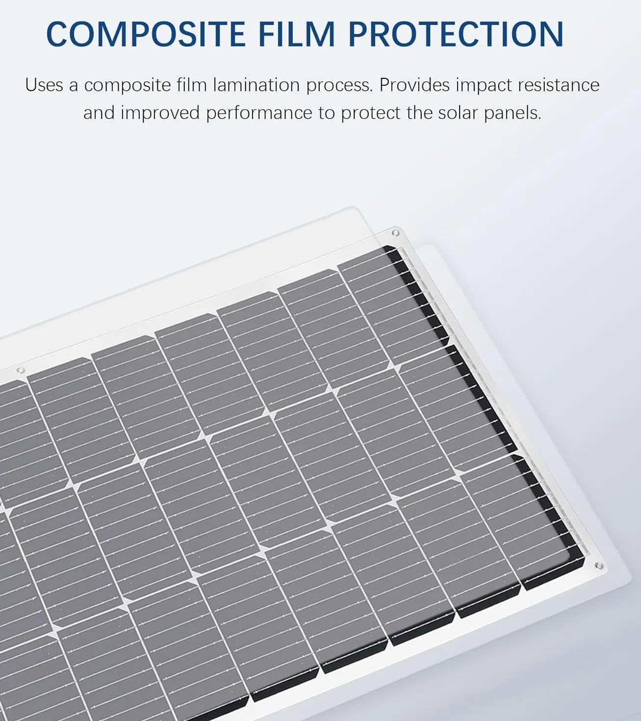 XINPUGUANG Panel solar flexible de 100 W, paneles solares semiflexibles de 12 voltios, panel solar monoflexible flexible fuera de la red, panel fotovoltaico para marina, autocaravana, cabina,