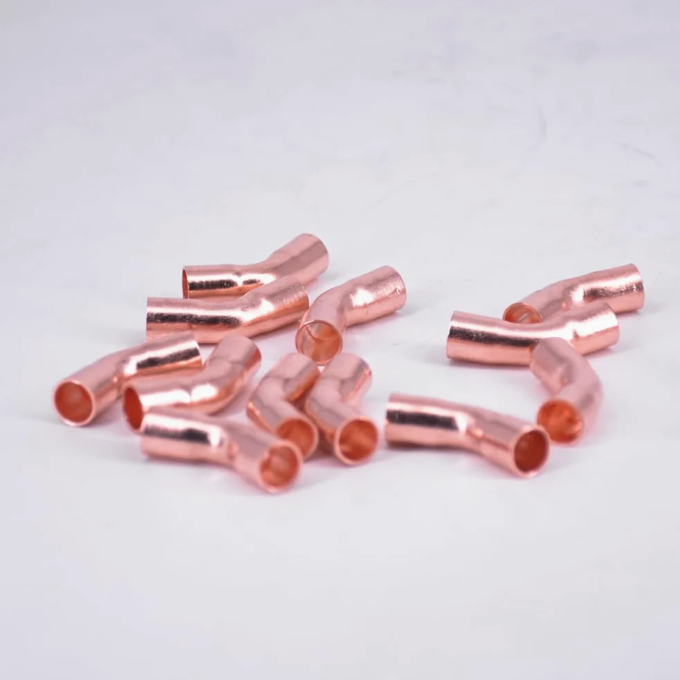 1/4" 3/8" 1/2" 3/4" 1" 10 15 16 19 22 25.4 28mm ID Copper End Feed Solder 45 Degree Elbow Fitting Coupler For Air Condition(ID 76mm Wall 2.0mm) Brass Hose