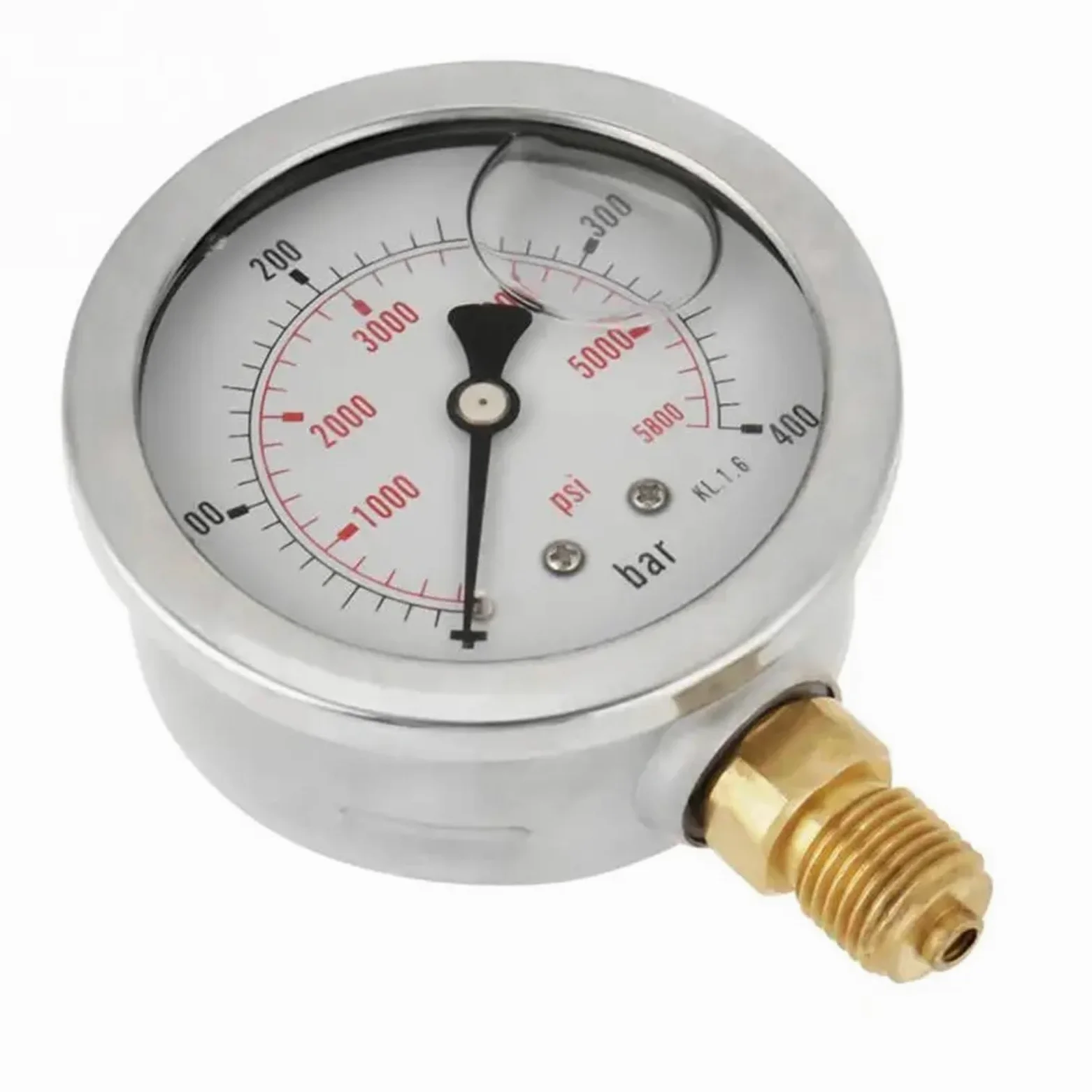 Manómetro hidráulico de 0-400 Bar y 0-5800 PSI, G1/4, Esfera de 68 mm, Herramientas de medición