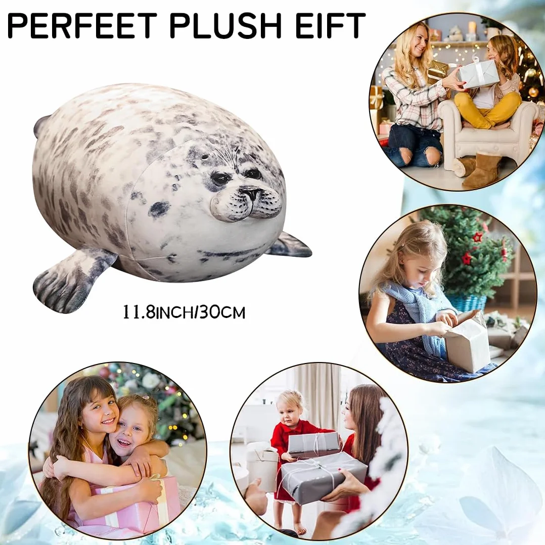 Peluche Foca Almohada para Abrazar 30cm Regordeta Regalo Niños