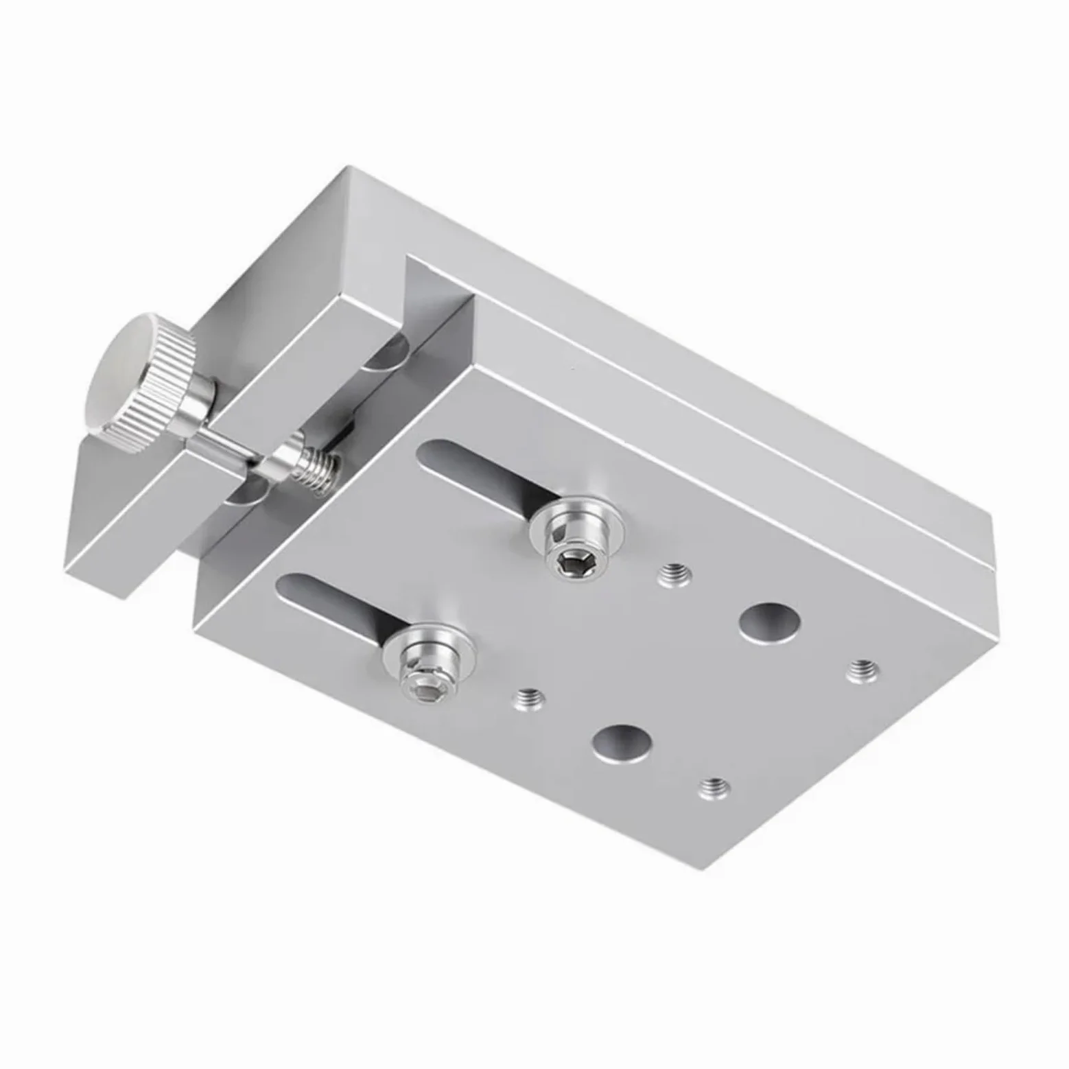 Recorrido de 20 mm, plataforma de 60 x 100 mm, guía de tornillo manual, eje X, plataforma lineal compacta