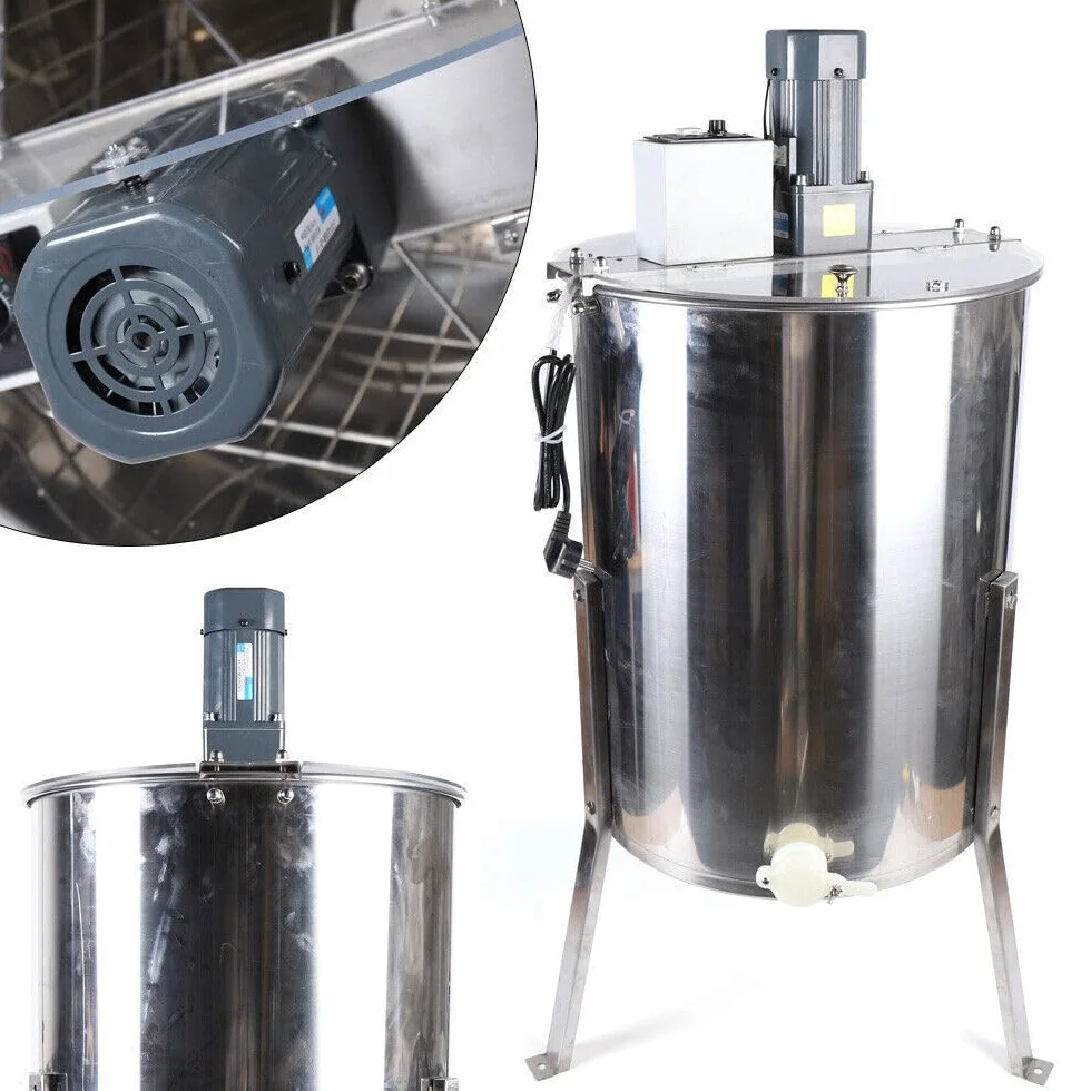 Extractor de miel eléctrico de acero inoxidable, extractor de miel, extractor eléctrico tangencial, colector de miel, 220 V, 120 W, extractor de miel, apicultor para apicultura, abeja, compatible con