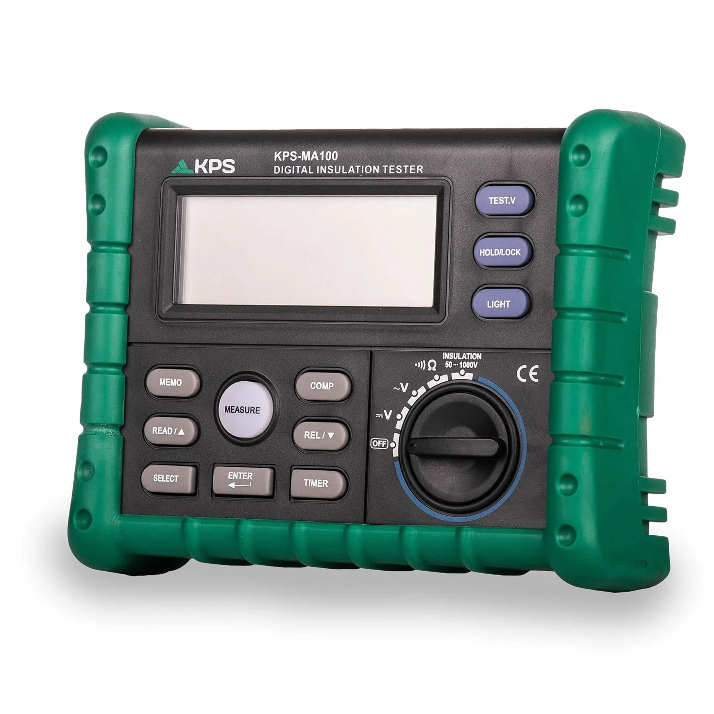 KPS-MA100 Medidor de Aislamiento hasta 1KV (50V, 100V, 250V, 500V y 1000V) Cálculo DAR/PI