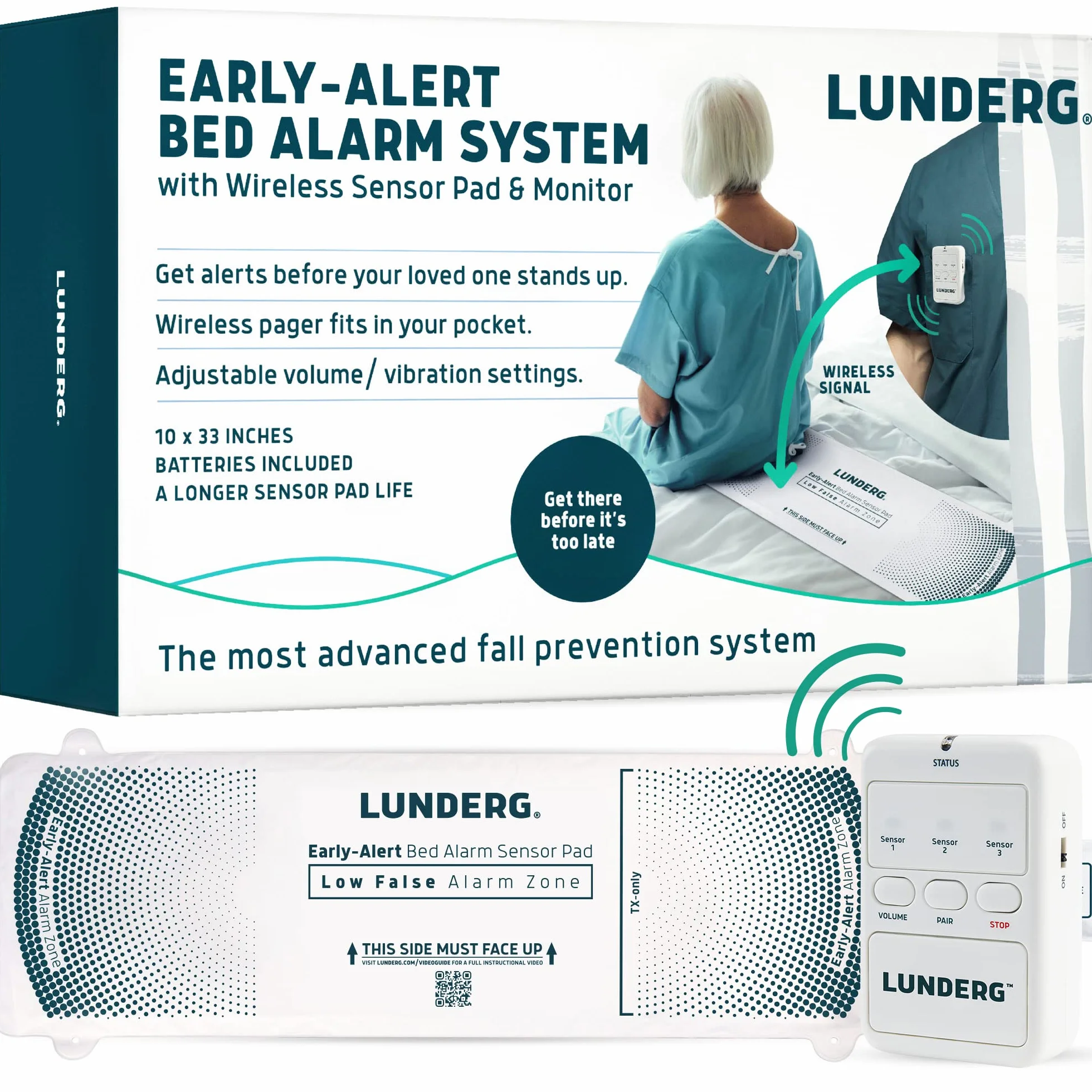 Set de Alarma de Cama Lunderg con Alerta Anticipada