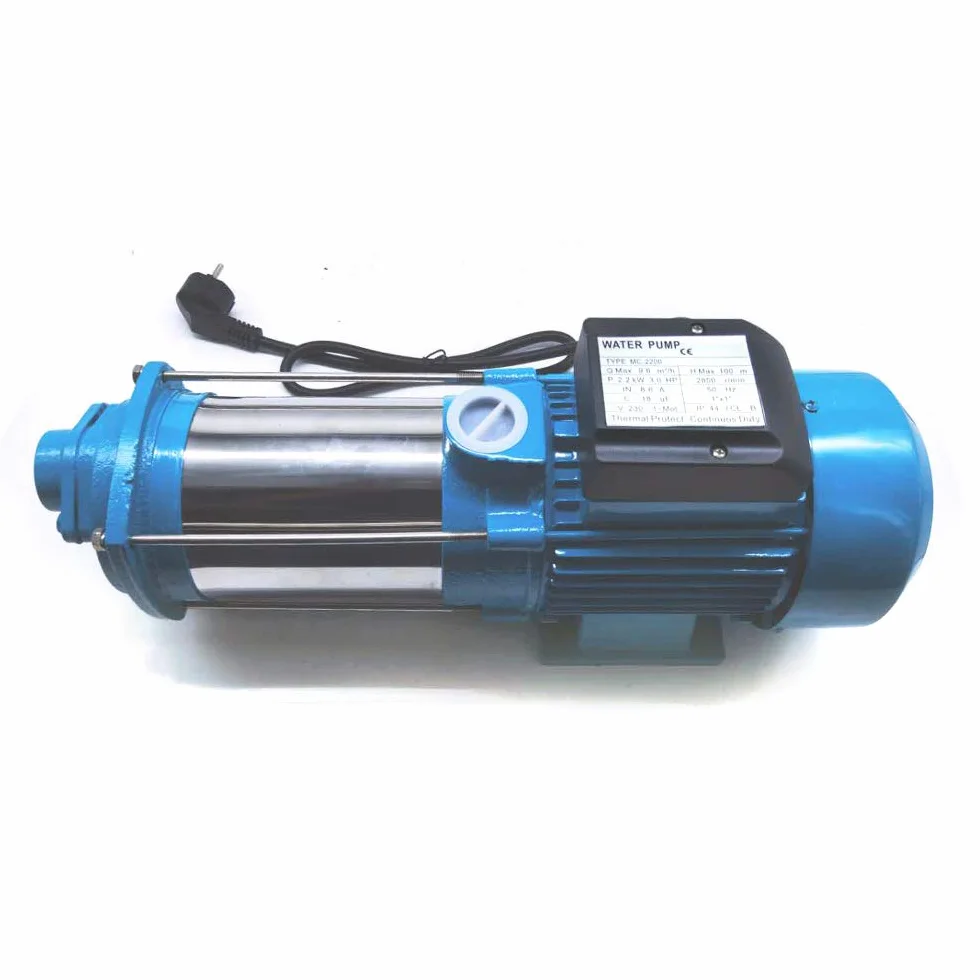 Bomba centrífuga Wulimasun, 10 bar 1" avanzada de acero inoxidable, 4000L/H, 2200 vatios, para granjas y estanques