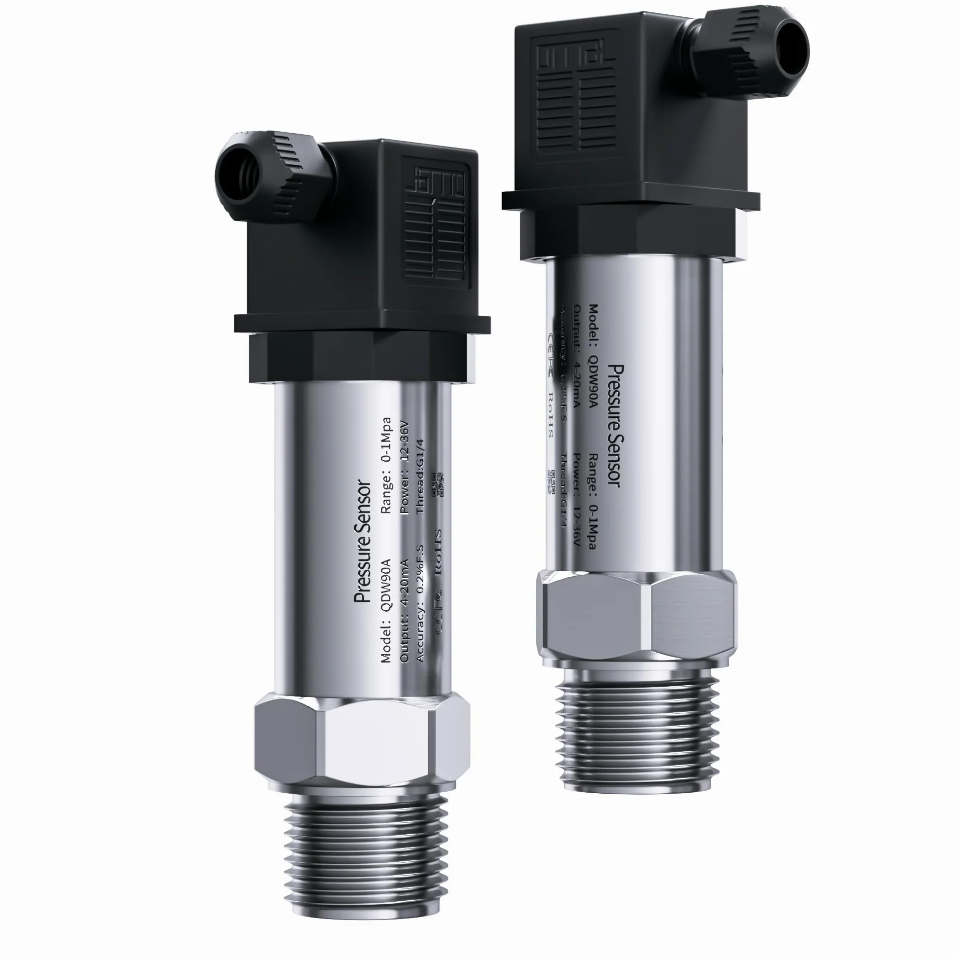 Transmisor de presión pequeño 0-1bar 0-5bar 0-10bar Sensor aire y agua 4-20mA Transductor Rosca G1-2, G3-8 1 pieza(G1-2 thread,0-100bar)