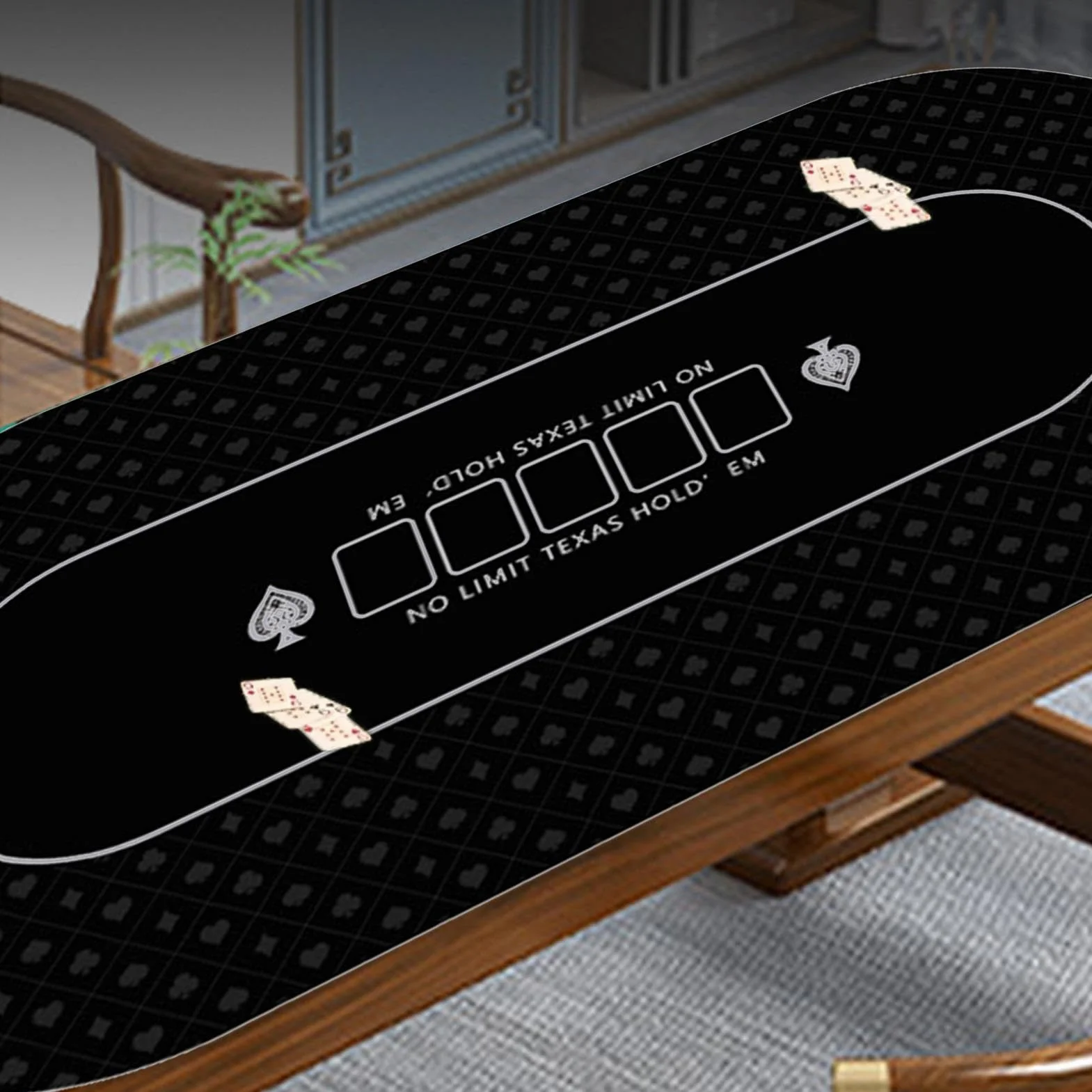 Mantel De Poker 120x60cm Tapete para Juegos Holdem Mesa