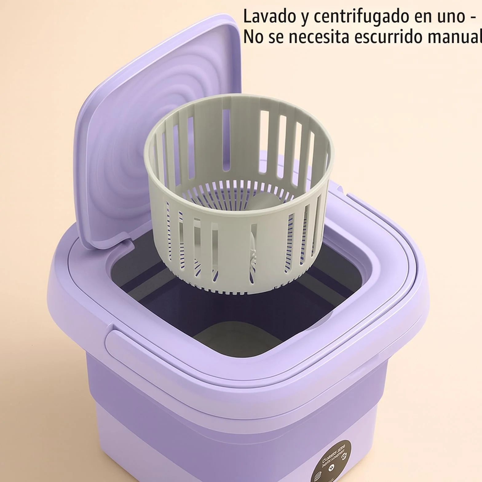 Mini lavadora portátil 8L plegable con manguera de drenaje motor silencioso lavado rápido
