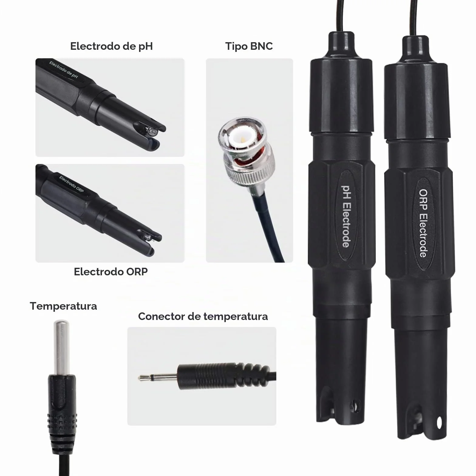 Medidor pH ORP Temperatura 3 en 1 Driver Inteligente con Control Remoto para Hidropónica Acuario Piscina
