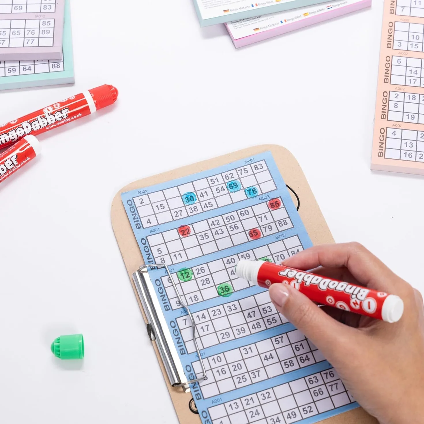 evelay Bingo Dabbers Rotuladores de colores mixtos para juegos de bingo (24 unidades)
