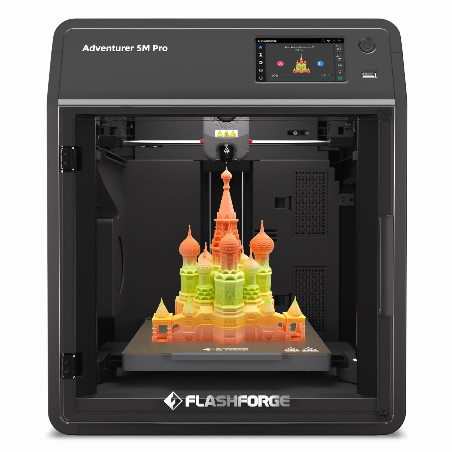 Flashforge Adventurer 5M Pro Impresora 3D, Impresora 3D de Alta Velocidad de 600 mm/s con Nivelación Automática, Boquilla de Cambio Rápido, Placa Pei y Sistema de Filtración Doble, 220x220x220mm