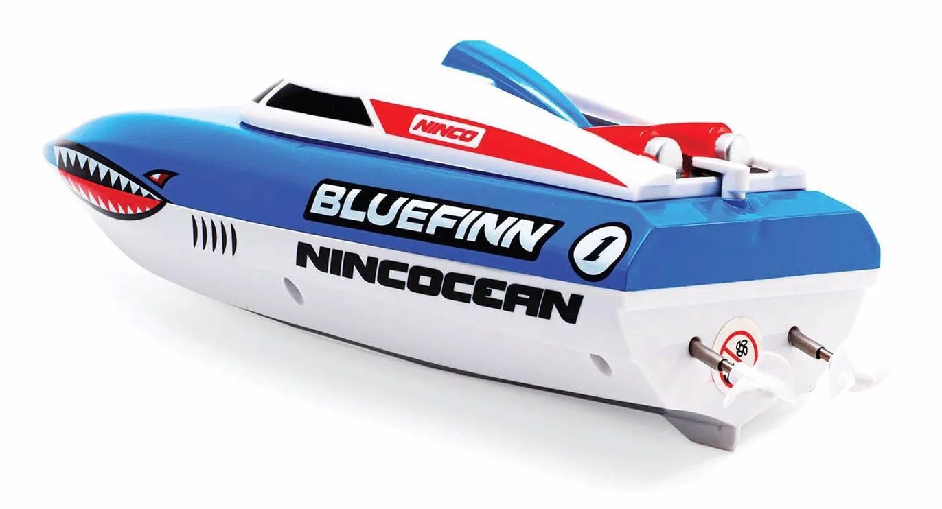Ninco Bluefinn Barco Teledirigido 2,4 GHz 2 Motores Gran ángulo de Giro 24 x 9 x 8 cm