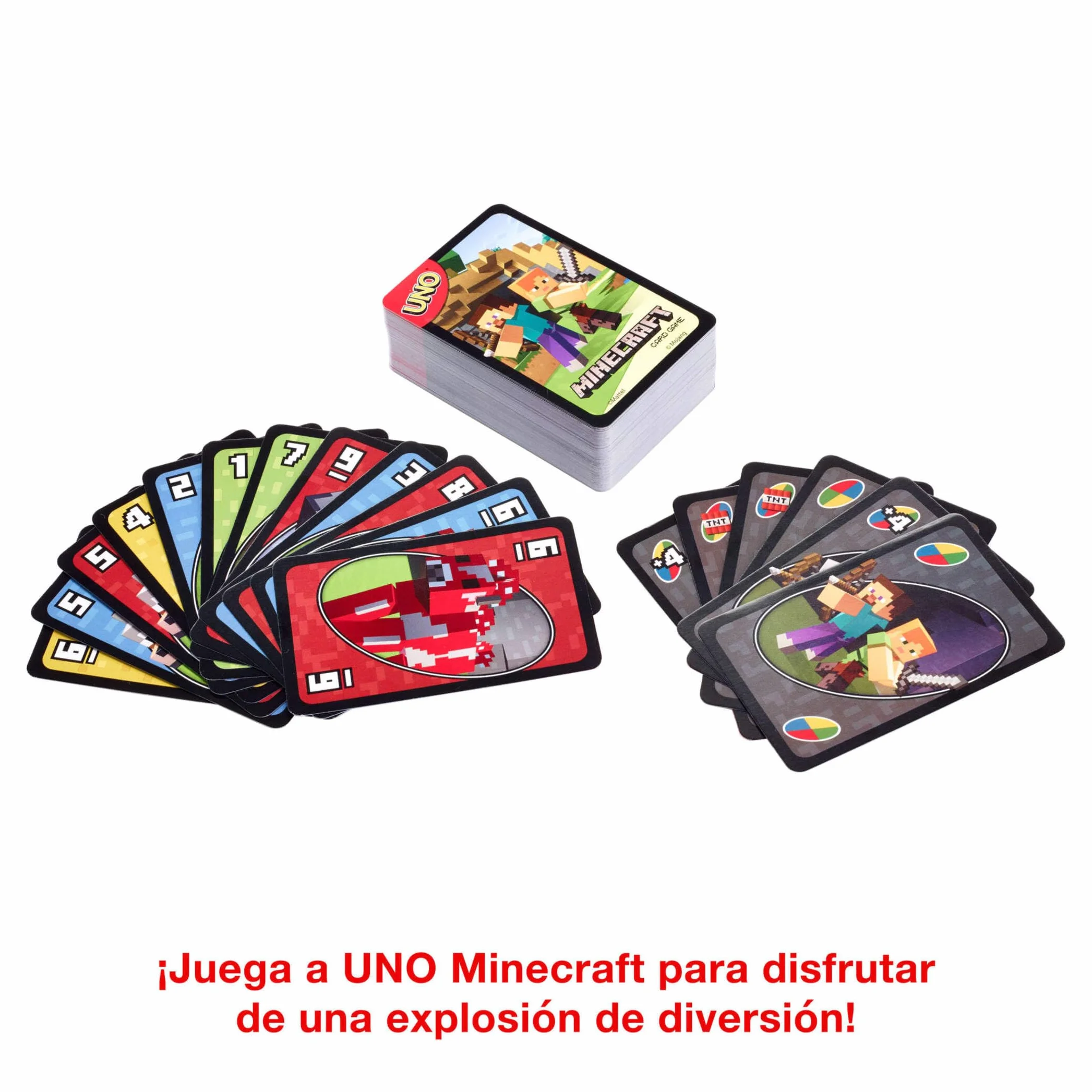 Mattel Games UNO Minecraft Juego de Cartas para Niños 7+ Años