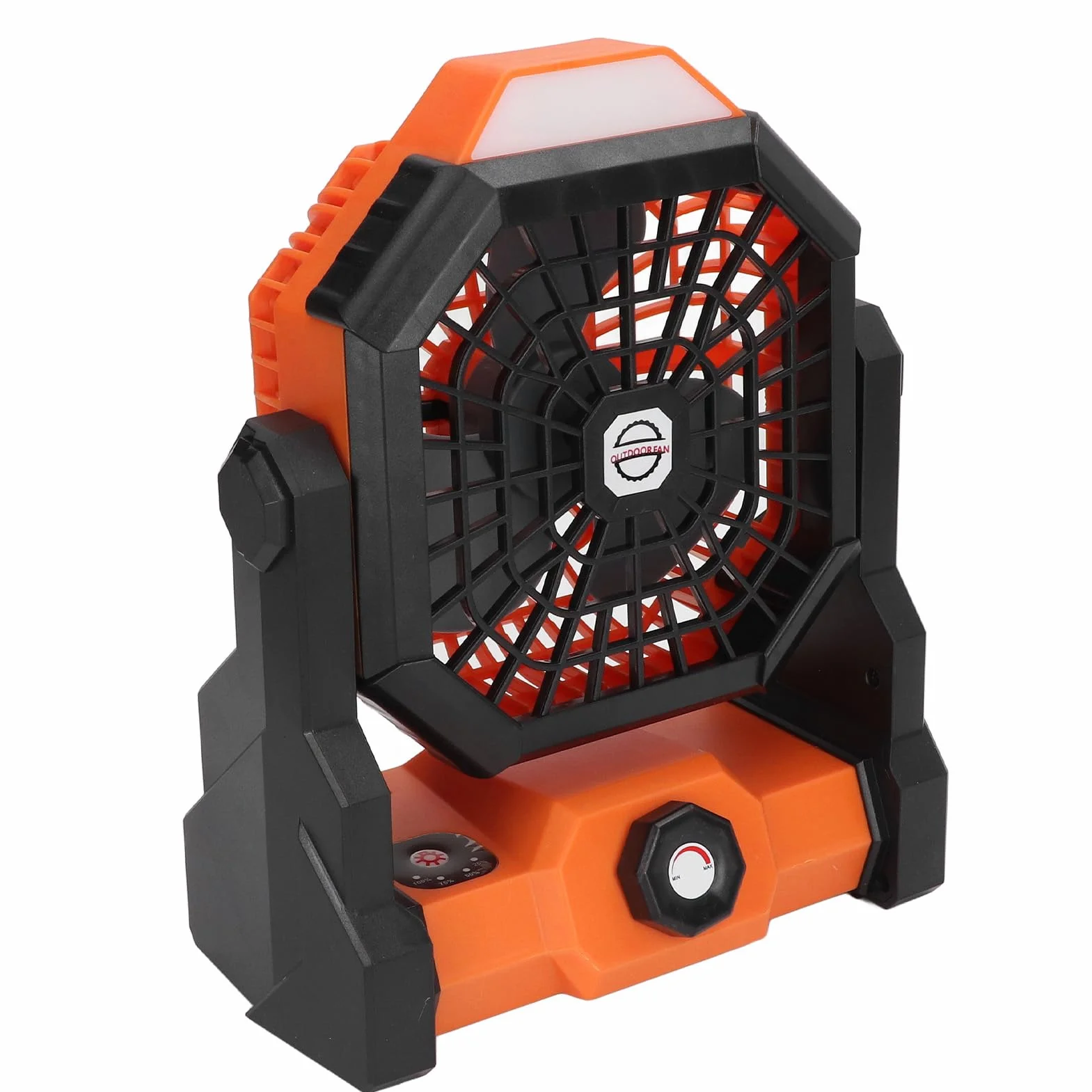 Ventilador Portátil Recargable 7800mAh para Camping Senderismo Exterior Naranja