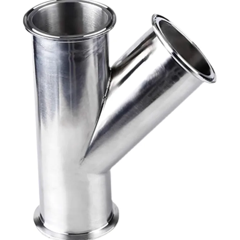 304 Stainless Steel Ferrule Y Type Pipe Fitting Connector Adapter Coupling ICXLPMC(38mm Ferrule OD 50.5)