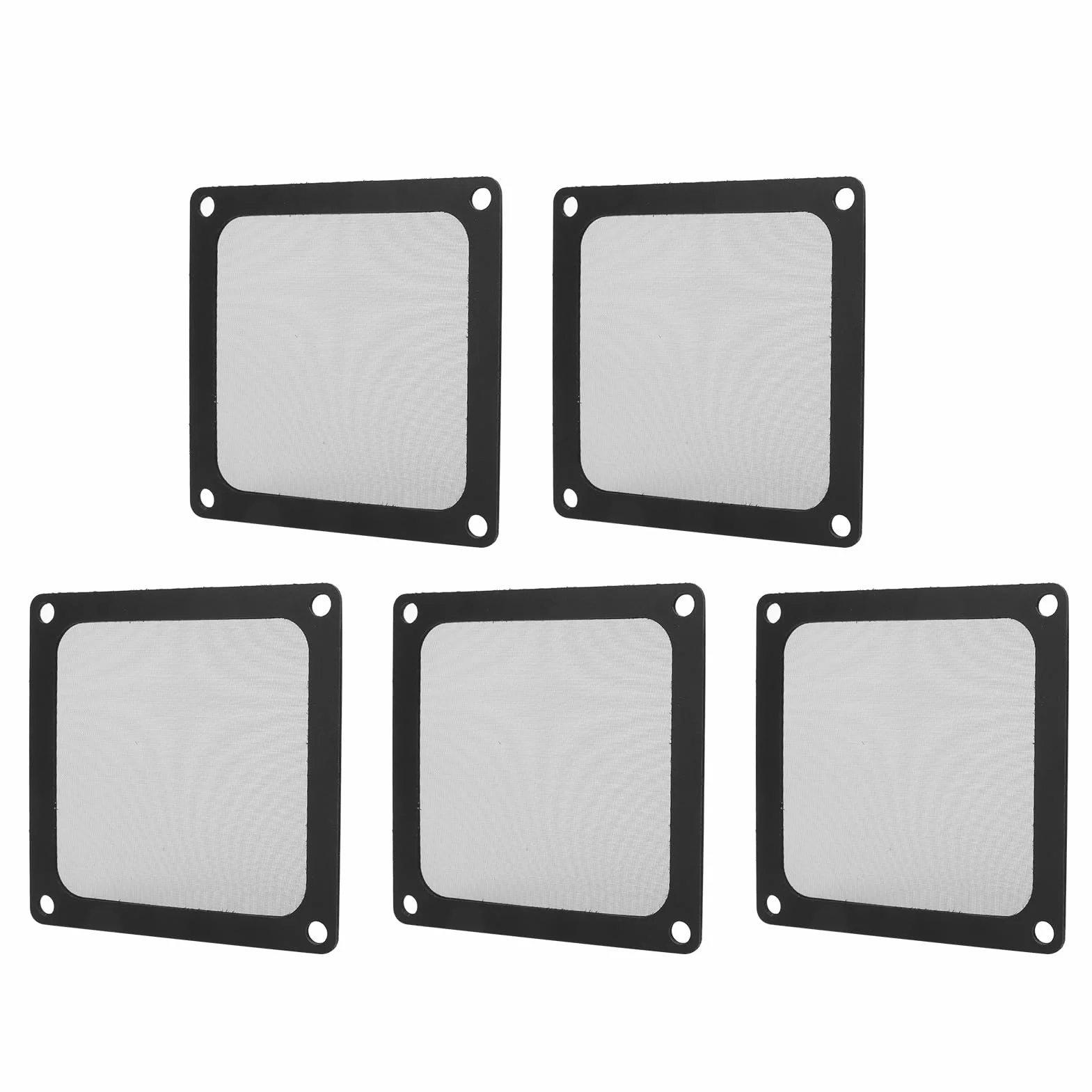 Jectse 5 Filtros de Malla Antipolvo para Caja de PC, 80 x 80 mm, Cubierta de Filtro de Polvo de Nailon, Marco Magnético