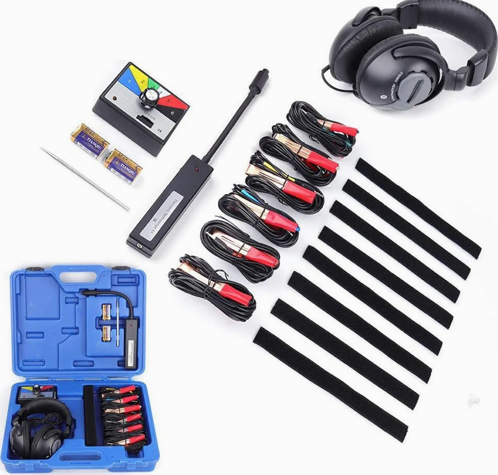 Kit De Estetoscopio Electrónico Para Automóvil Herramienta De Diagnóstico De Ruido Mecánico Automático De Seis Canales, Herramientas De Inspección De Reparación De Automóviles