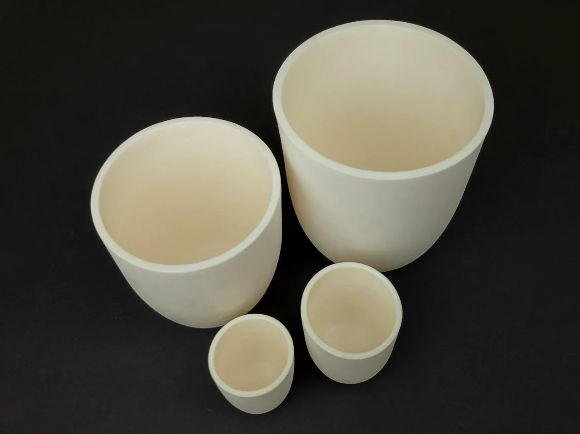 Crisol de cerámica para fundición de metal, varios tamaños, Al2O3, 50-1000 ml/cm^3, apto para hornos de gas y eléctricos, cobre, latón, bronce, aluminio y muchos más (1000 cm^3)