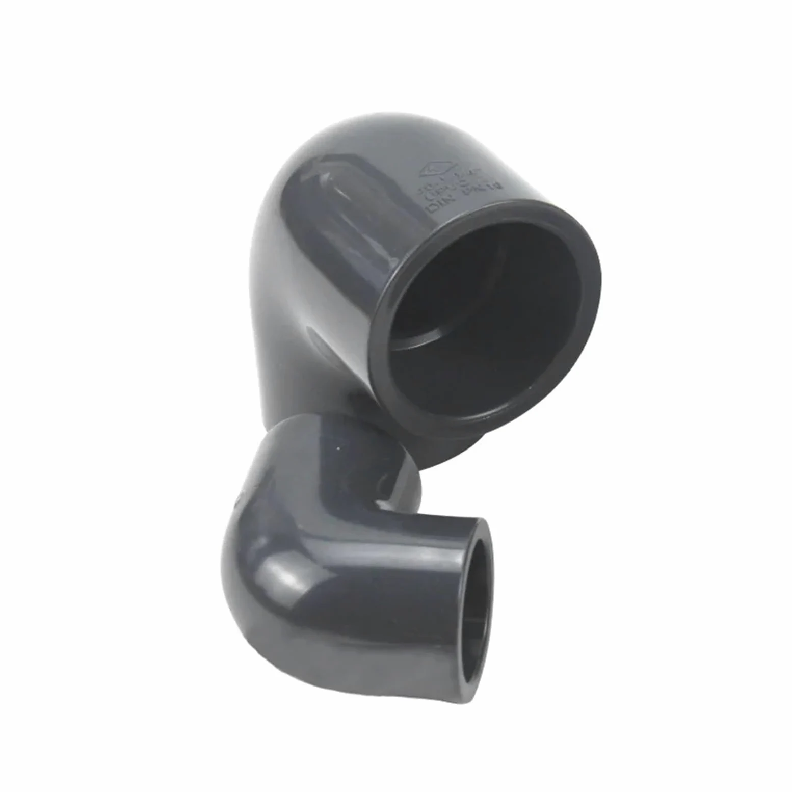 Codo Pvc Conector De PVC Gris Y Negro, Juntas De Codo De PVC, Herramientas for Peceras, Conectores De Tuberías De Agua for Riego De Jardín, 1 Uds.(110mm)