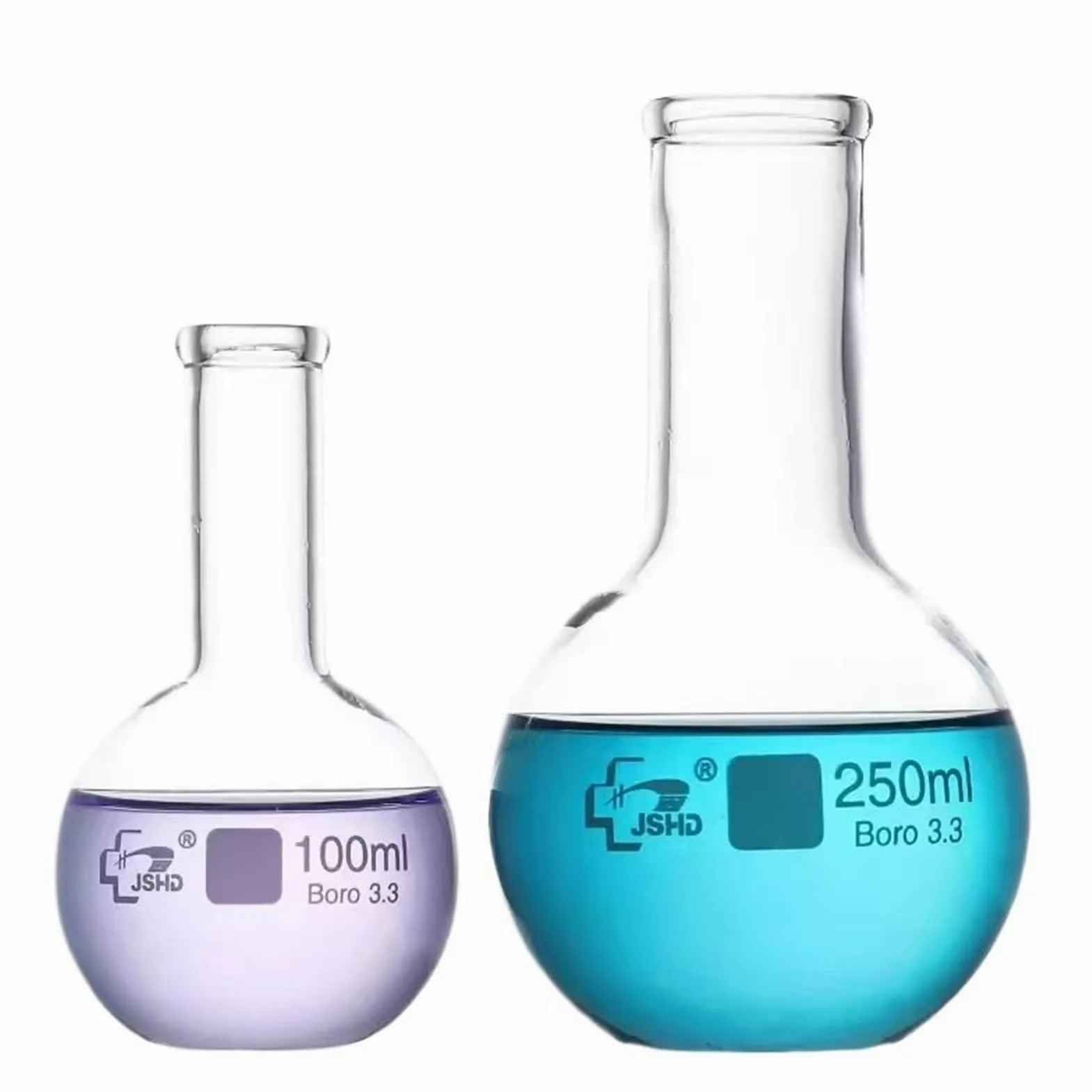 1 Uds. Boca esmerilada estándar 19#24#29# matraz de destilación de una Sola Boca con Vidrio de Fondo con Capacidad de 50ml a 2000ml(2000ml caliber24)