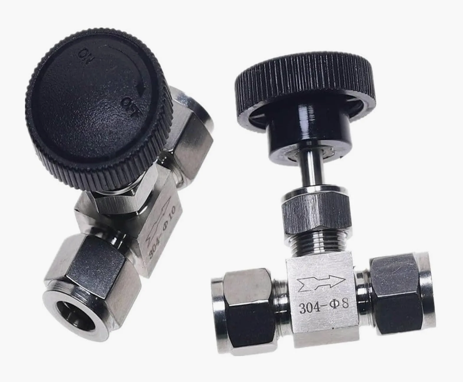 válvula de bola de tubería, Válvula de aguja ajustable, aislamiento acero inoxidable for corte línea agua, aceite, aire, gas y combustible(12mm)