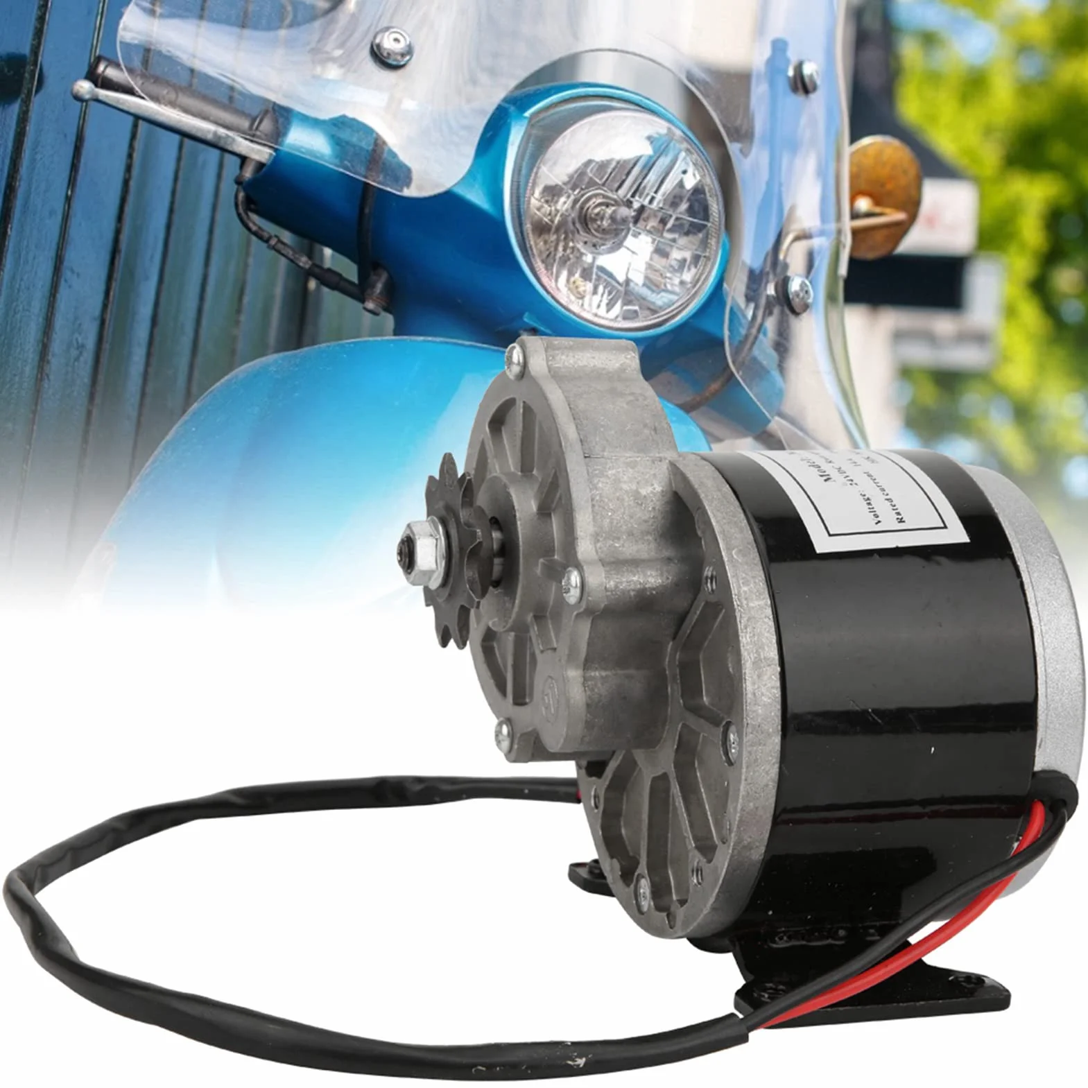 Keenso Motorreductor Cepillado 12V/24V 250W Corriente Continua para Vehículos Eléctricos