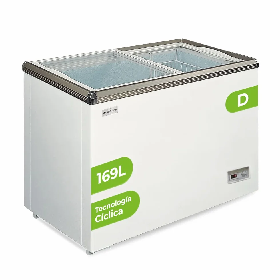 Aspes Congelador Horizontal Horeca Blanco ACHH1700DDCG 169L 1 Cesta Bajo Ruido Clase D