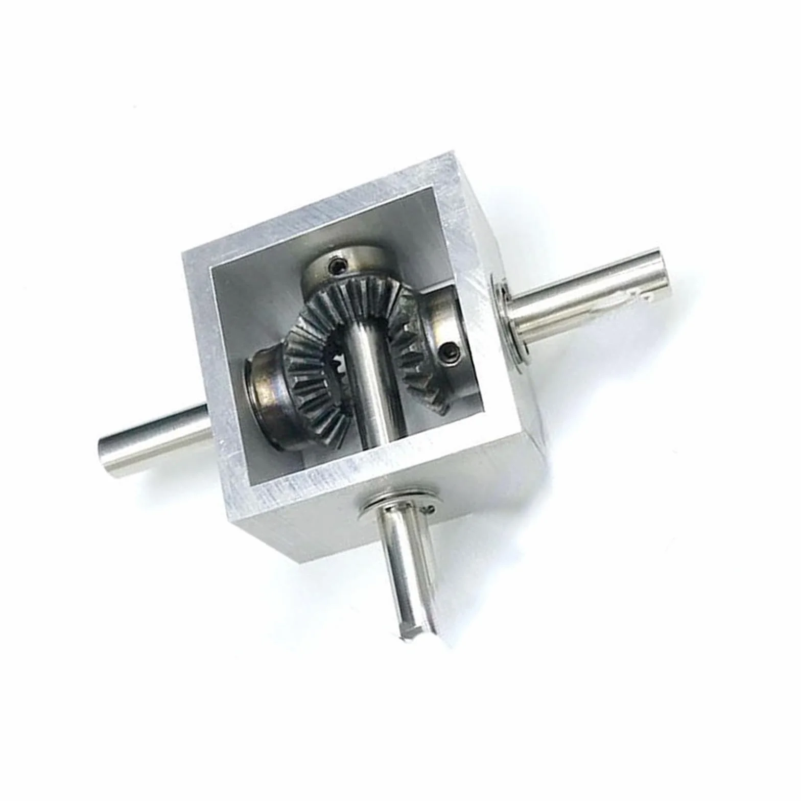 Bevel Gearbox 90 Degree 1:1 Ratio Dual Shaft One Input Two Output Type D 8mm Shaft