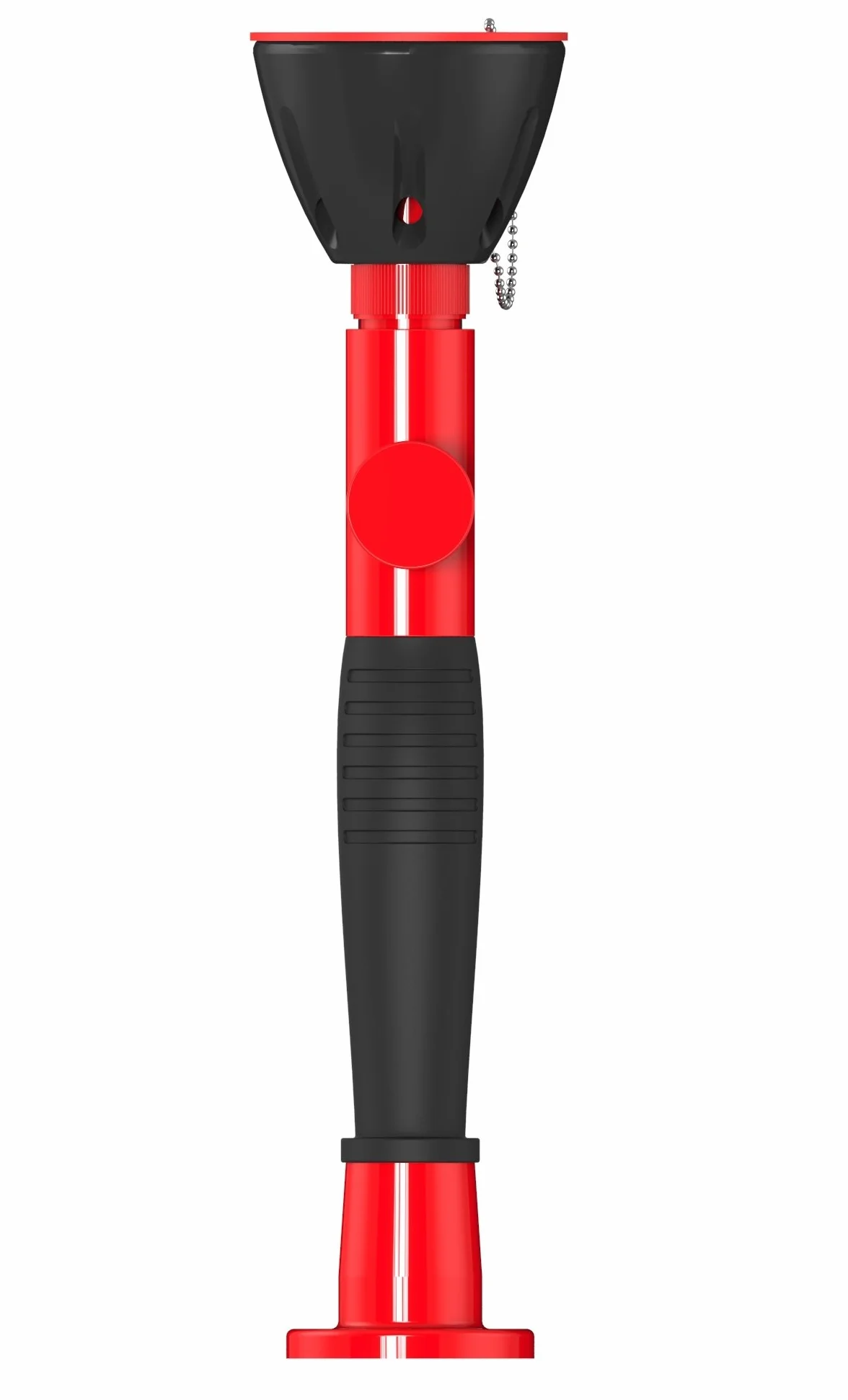 Ducha de ojos de emergencia 1A-Safety D-AR, con certificación DIN, largo x alto: 75 mm x 260 mm, rojo