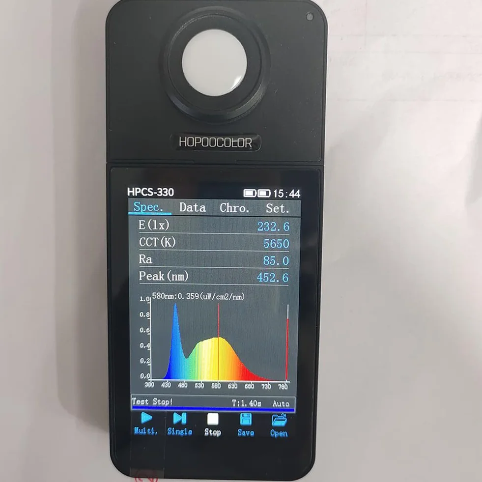 Espectrómetro portátil HPCS-330 Medidor de iluminación espectral 380-780 nm