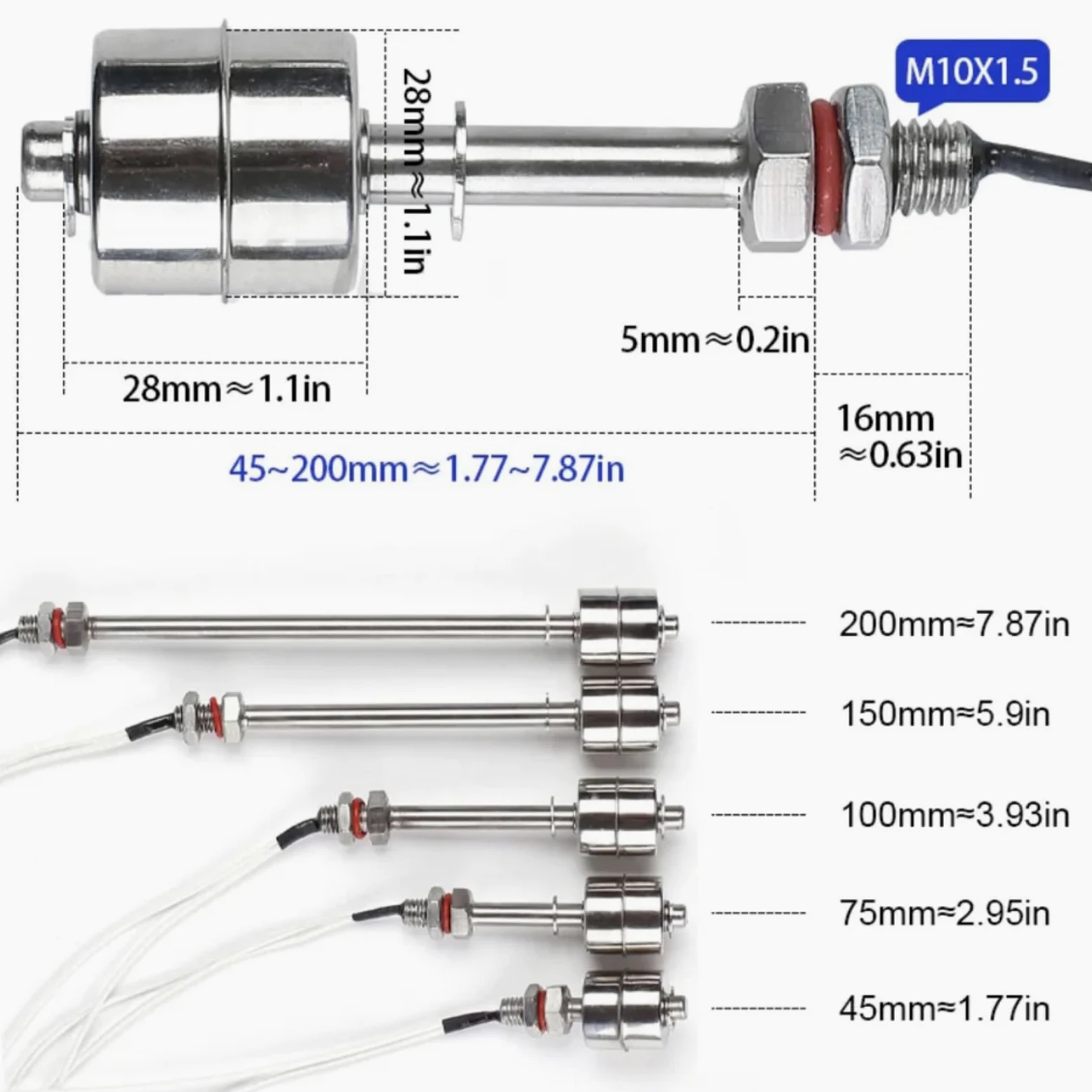 Sensor de nivel agua automático(220V 500mm)