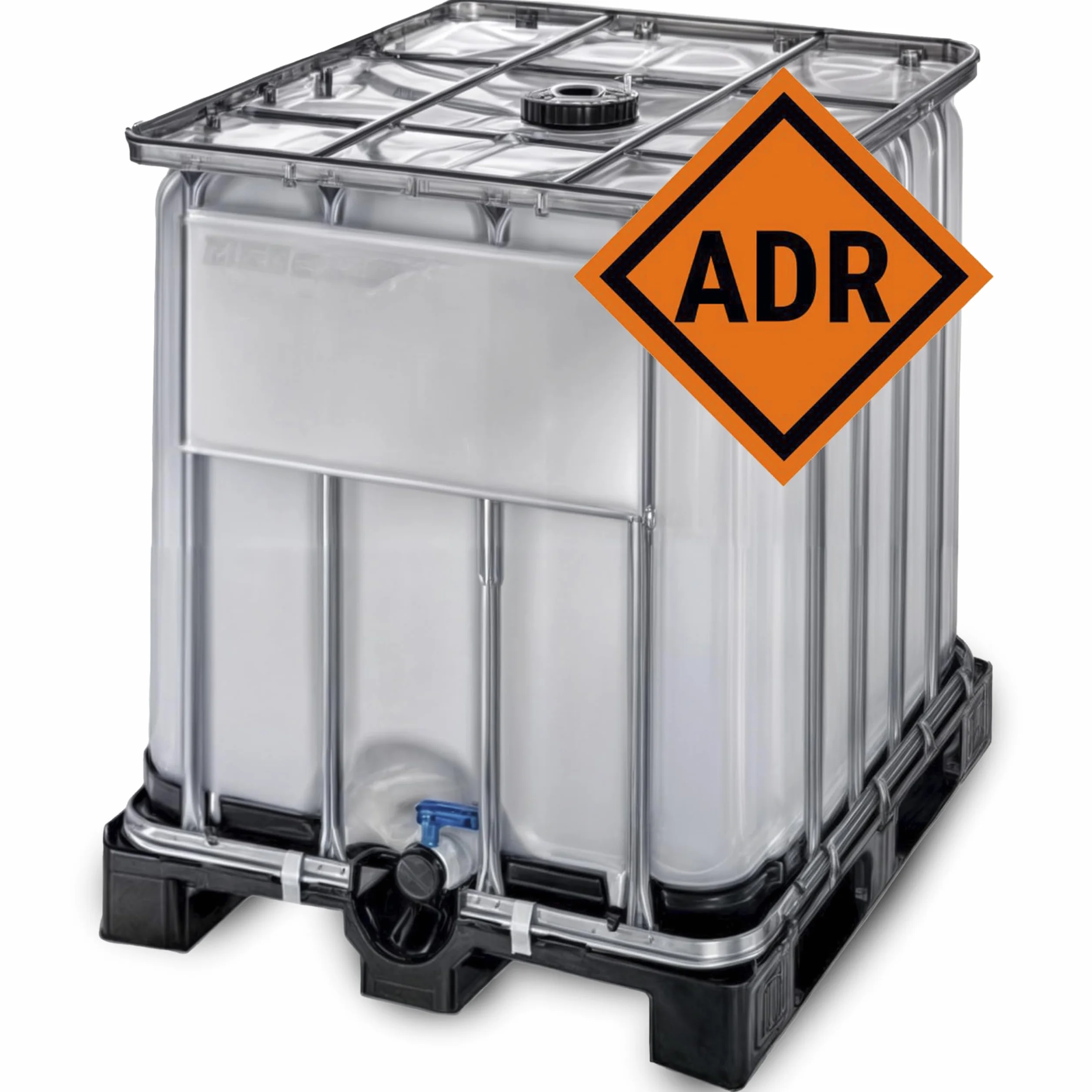 Werit Contenedor Depósito 600 litros con Palet de plástico ADR