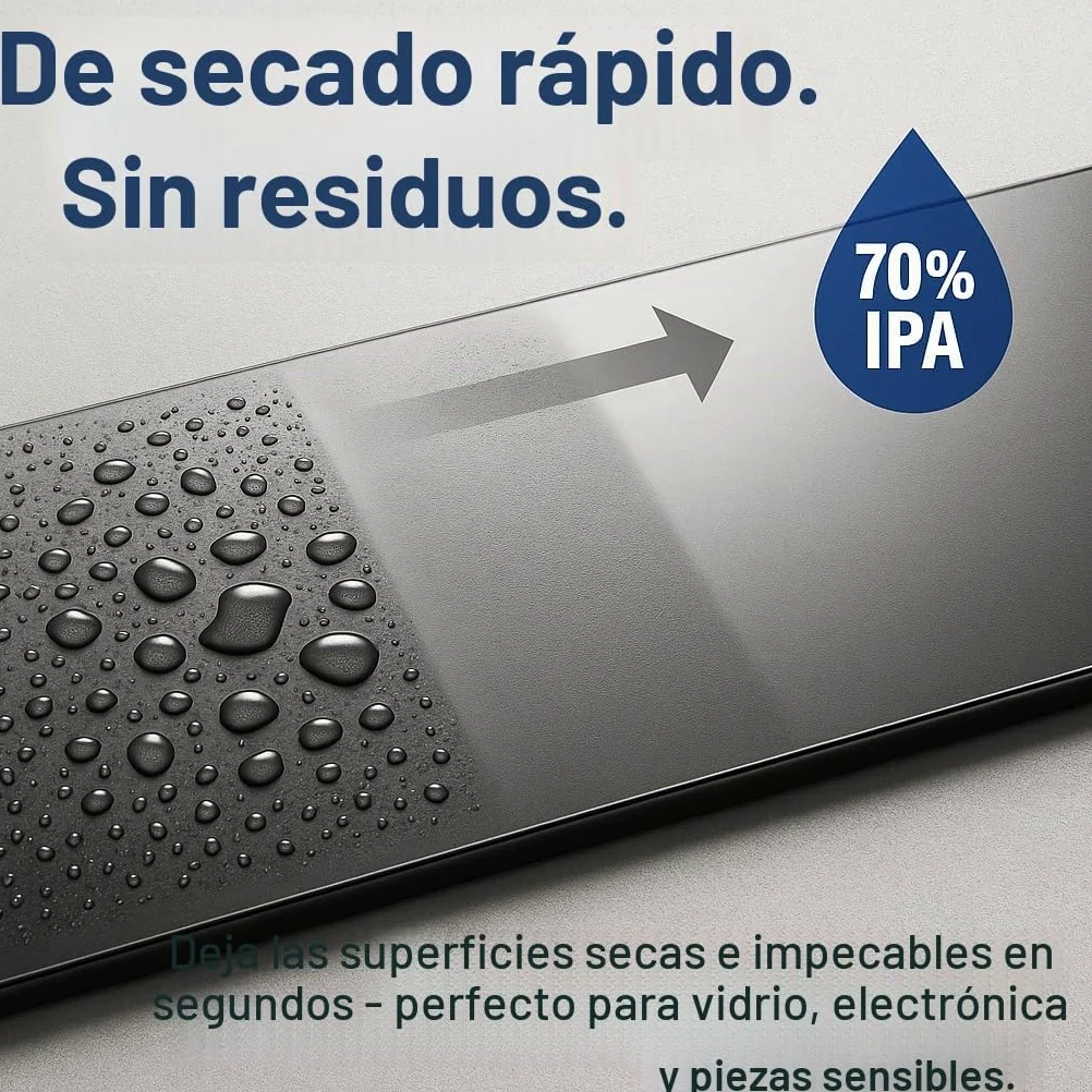 GiDeli Isopropanol 70% 10 litros limpiador de alcohol isopropílico alto porcentaje IPA alcohol limpiador para la limpieza de componentes electrónicos, lentes y pantallas