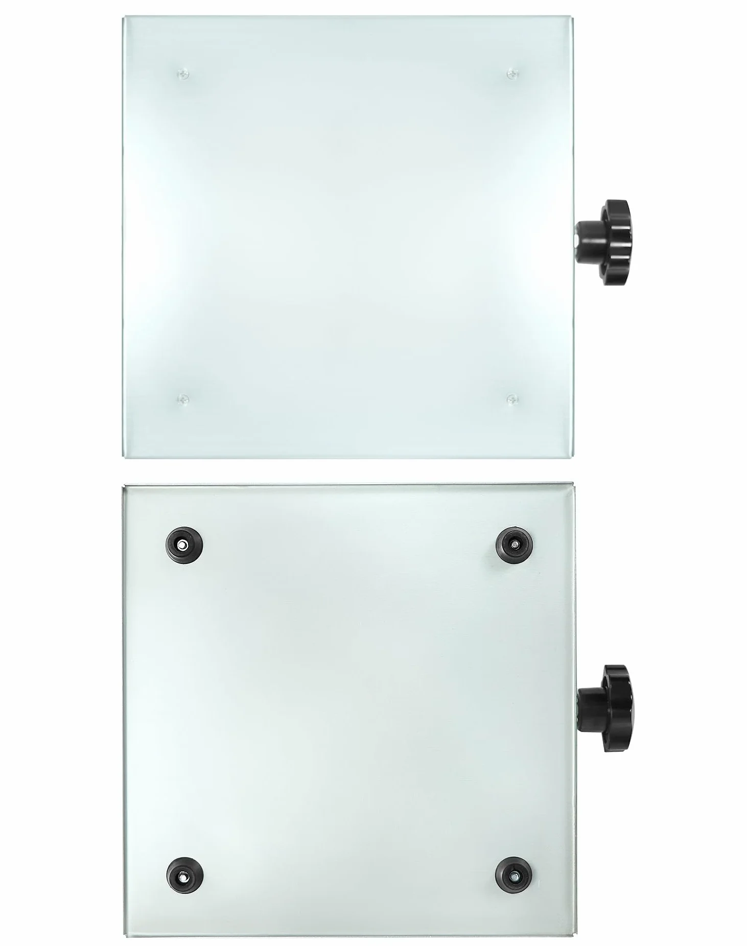 QWORK Gato de laboratorio de 12 x 12 pulgadas, soporte de tijera de acero inoxidable 304, plataforma de soporte de laboratorio de 18 pulgadas de altura, capacidad de carga de 55 libras