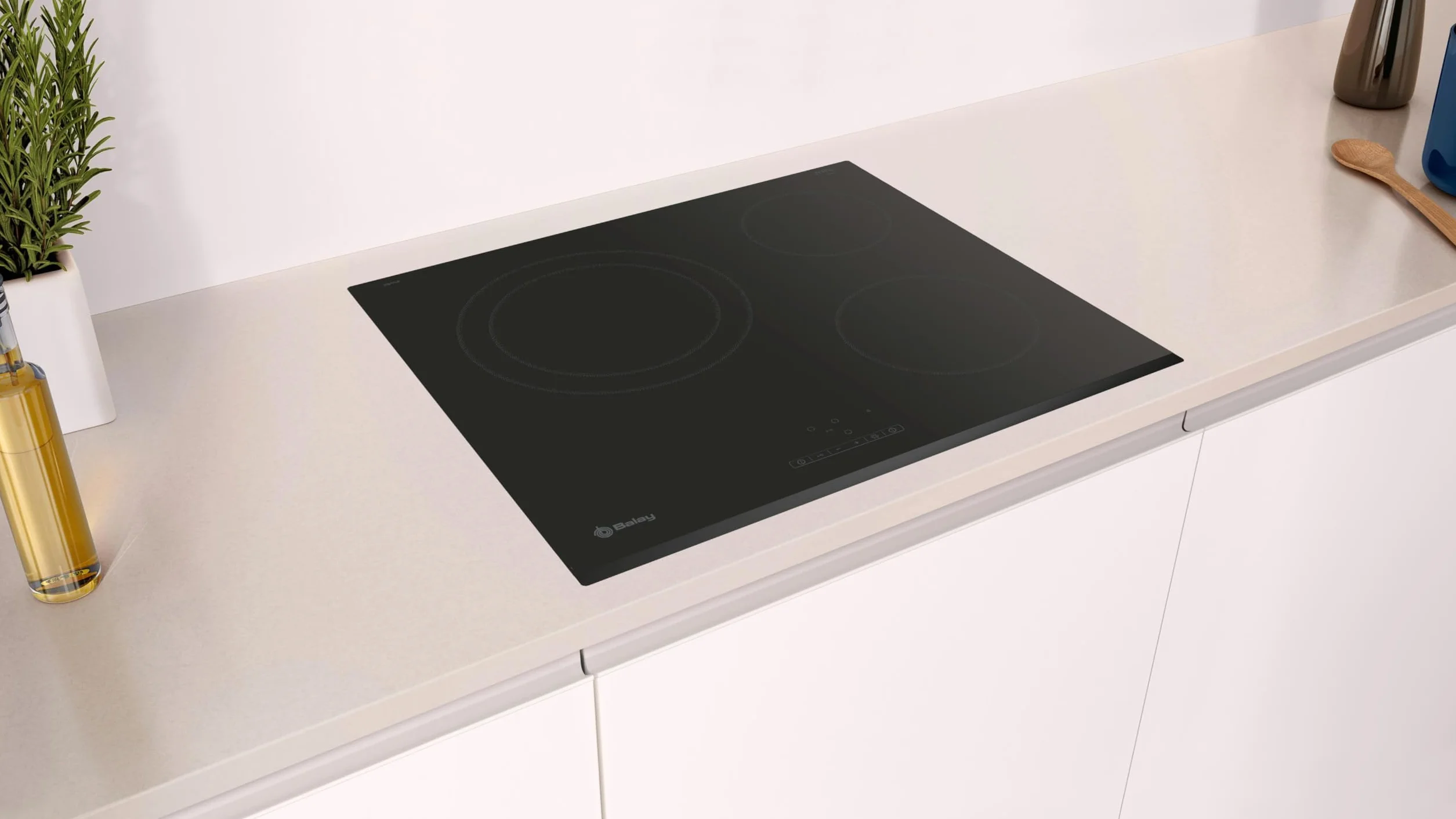 Balay Placa vitrocerámica 60 cm Zona gigante doble 21/28 cm Negro 3EB715LR