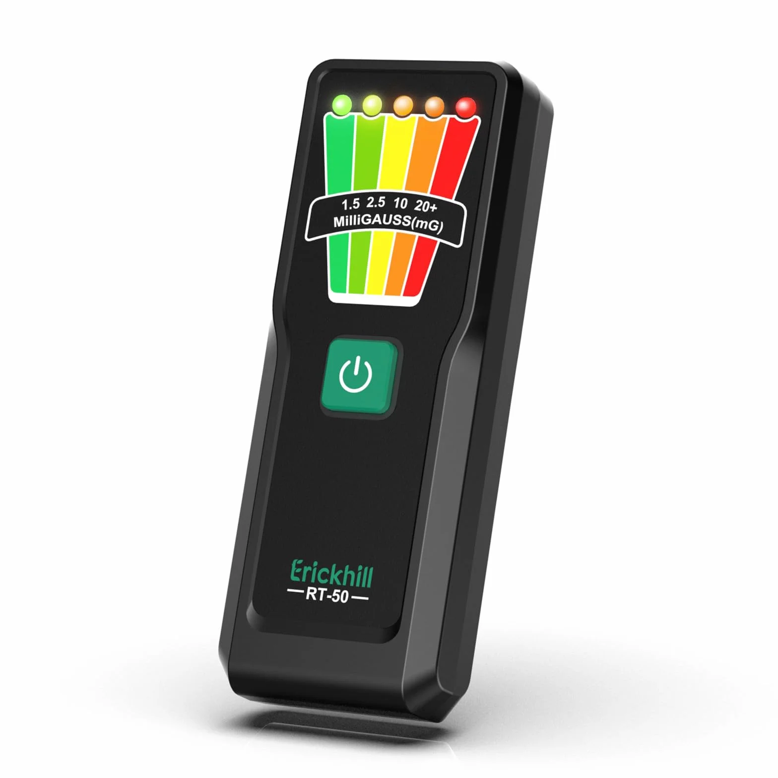 ERICKHILL EMF Medidor, Equipo de Caza de Fantasmas para Investigaciones Paranormales, Detecteur EMF Portátil 30Hz–20000Hz con 5 Niveles LED, Medidor de Radiación para Hogar, Oficina y Exteriores