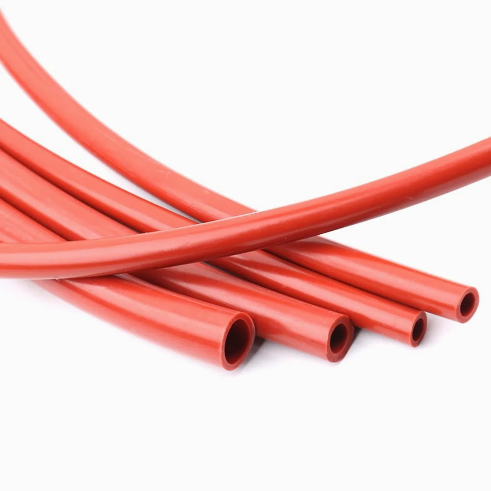 Manguera de PTFE con Cortador, Manguera De Tubo De Silicona 1m Rojo 3-50mm(50 X 60mm)