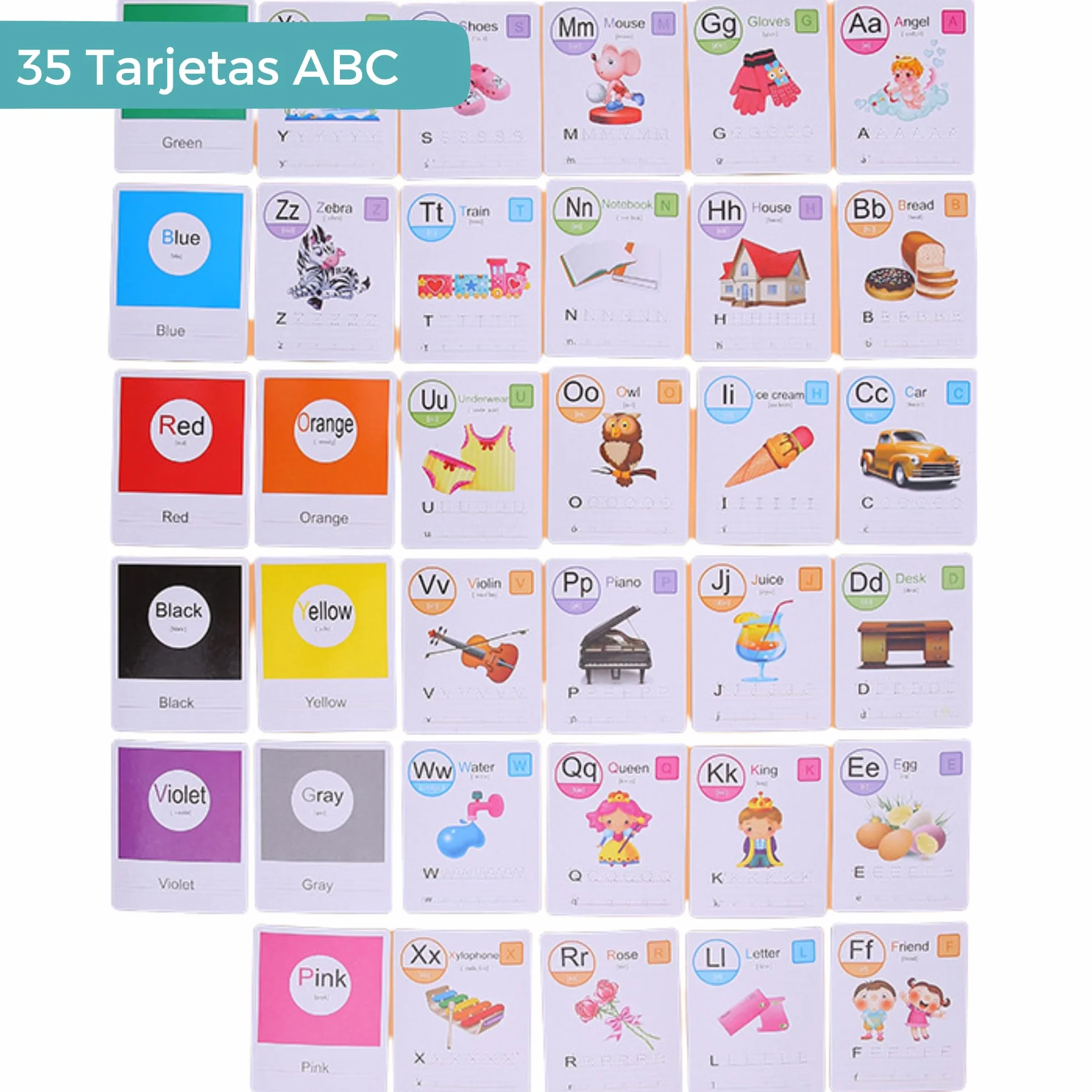 Tarjetas Educativas Montessori para Aprender a Leer, Escribir, Números, Sumar y Restar, Incluye Rotulador con Borrador, Educación Infantil 4+