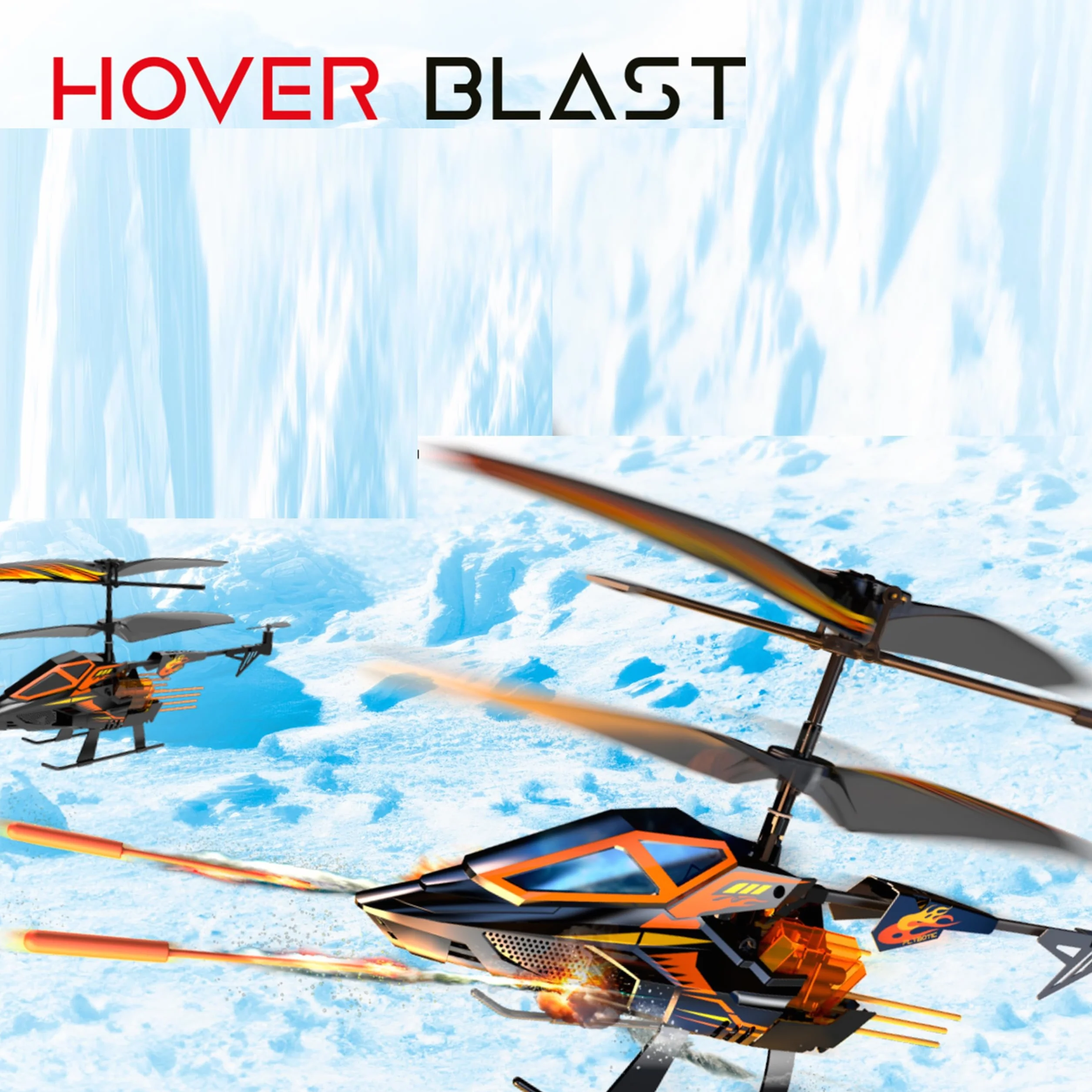 Bizak FLYBOTIC Hover Blast Helicoptero teledirigido con Mando Radio Control y 16 Cohetes