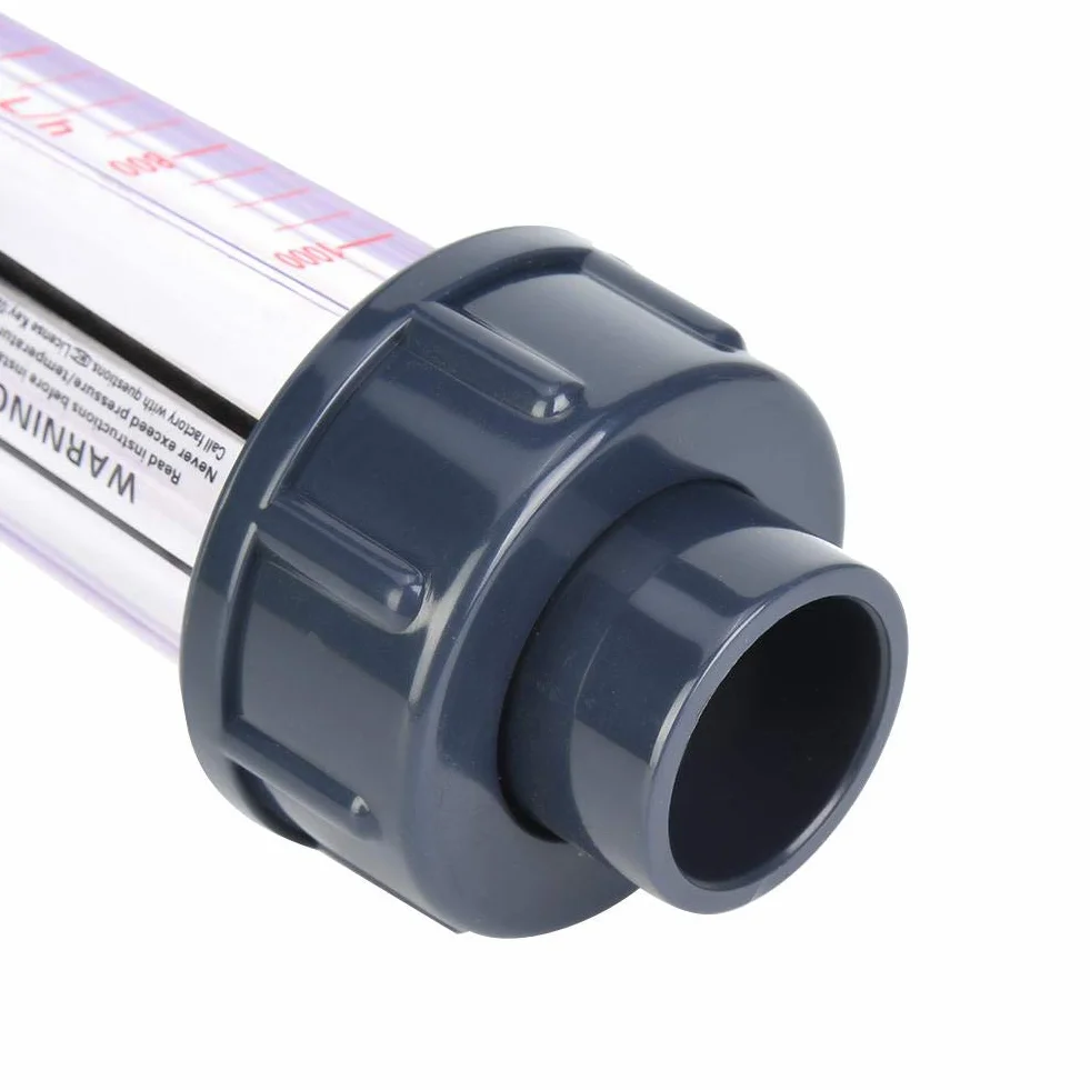 Medidor de flujo LZS-20 (D) 100-1000L/H, tubo de plástico, boca plana 25 mm/1 pulg.