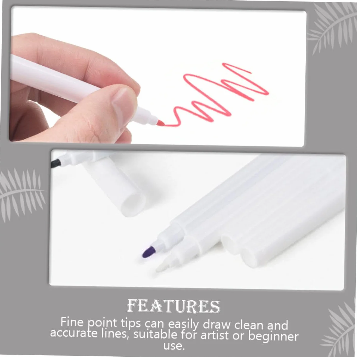Rotuladores Profesionales para Tatuar 4 Pcs Cabezal Simple de Plástico Blanco