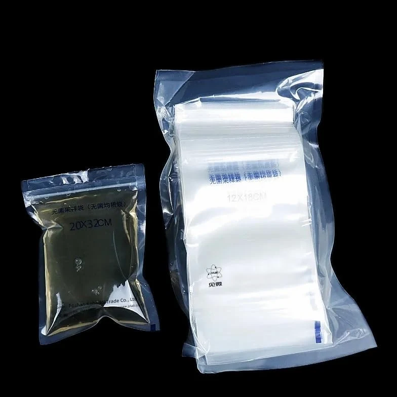 Bolsa homogénea estéril con tira de sellado, 20 cm x 32 cm, bolsa de muestreo aséptica for homogeneización de muestreador de 400 ml, bolsa de PE, 100 unidades/paquete