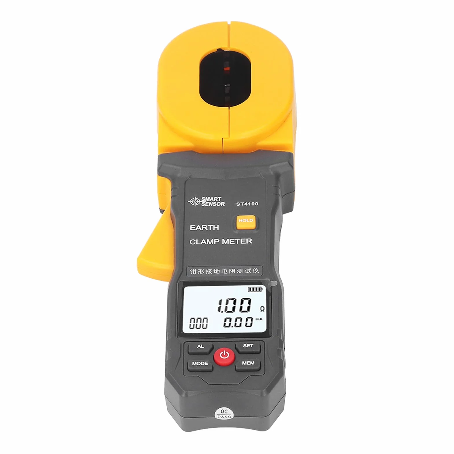 Medidor de Resistencia a Tierra con Abrazadera, Medidor de Resistencia a Tierra con Abrazadera Digital LCD para Pruebas de Tierra Precisas y Confiables