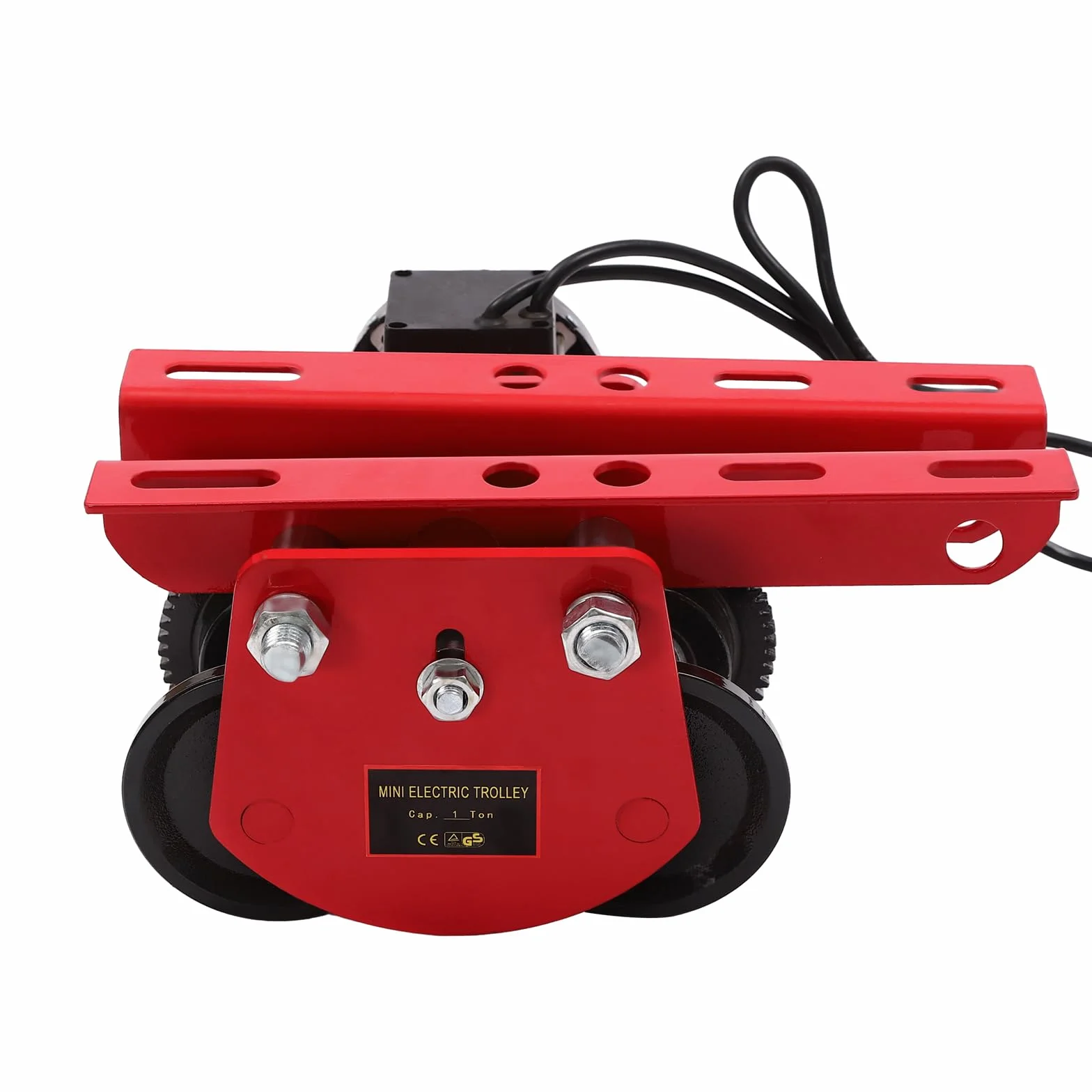 Carro eléctrico - 1000 kg máximo - 370 W - Ancho ajustable de 68 a 120 cm - Para cabrestante eléctrico - 10 m/min