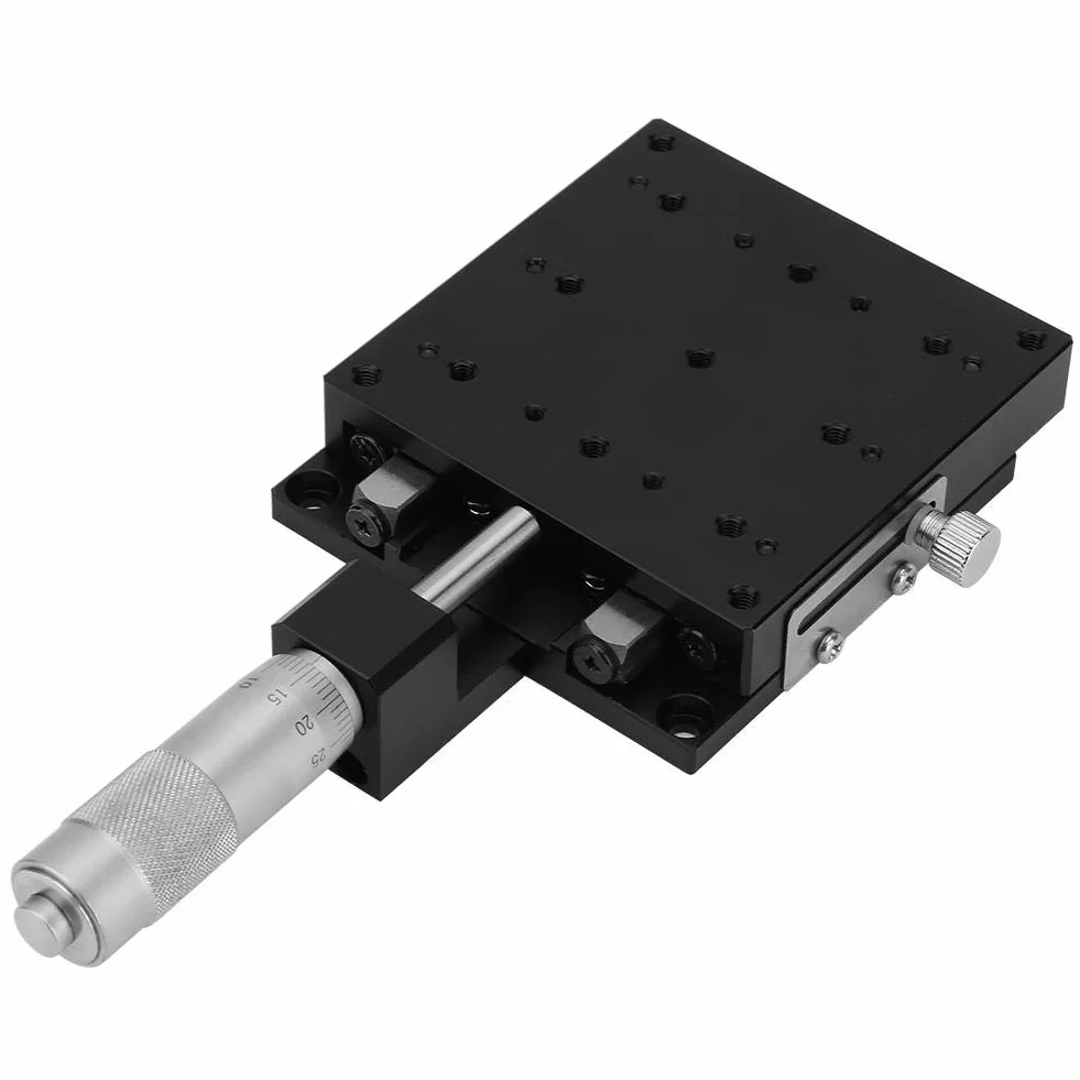 Keenso SEMX80-AC Micrómetro manual de precisión lineal etapa de traducción, Tabla de deslizamiento X Axis, 80x80mm