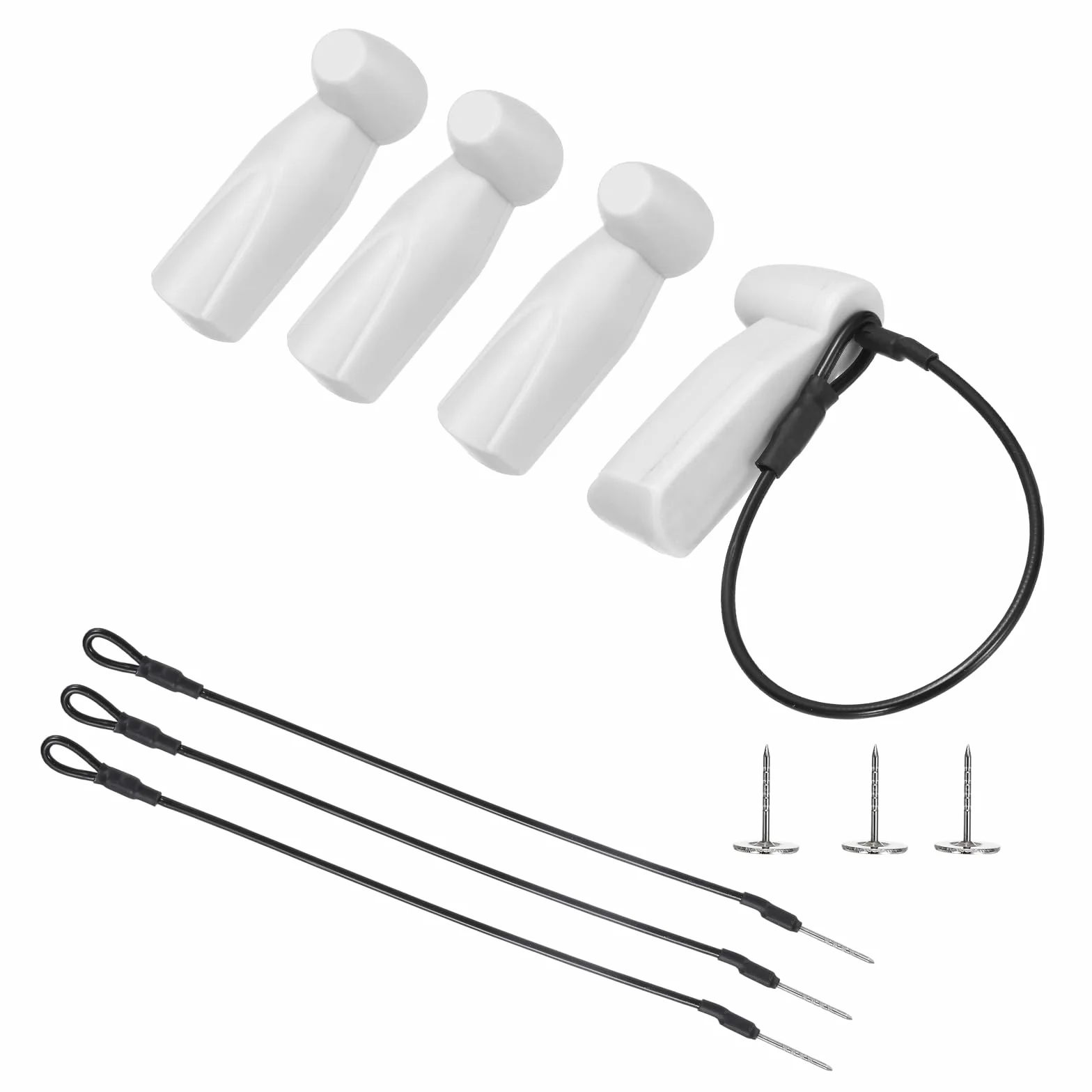 QUARKZMAN 20Pcs Etiquetas De Seguridad Rígidas AM 58kHz Reutilizables 1.81" Para Ropa De Tiendas Con Alfileres Y Cordones