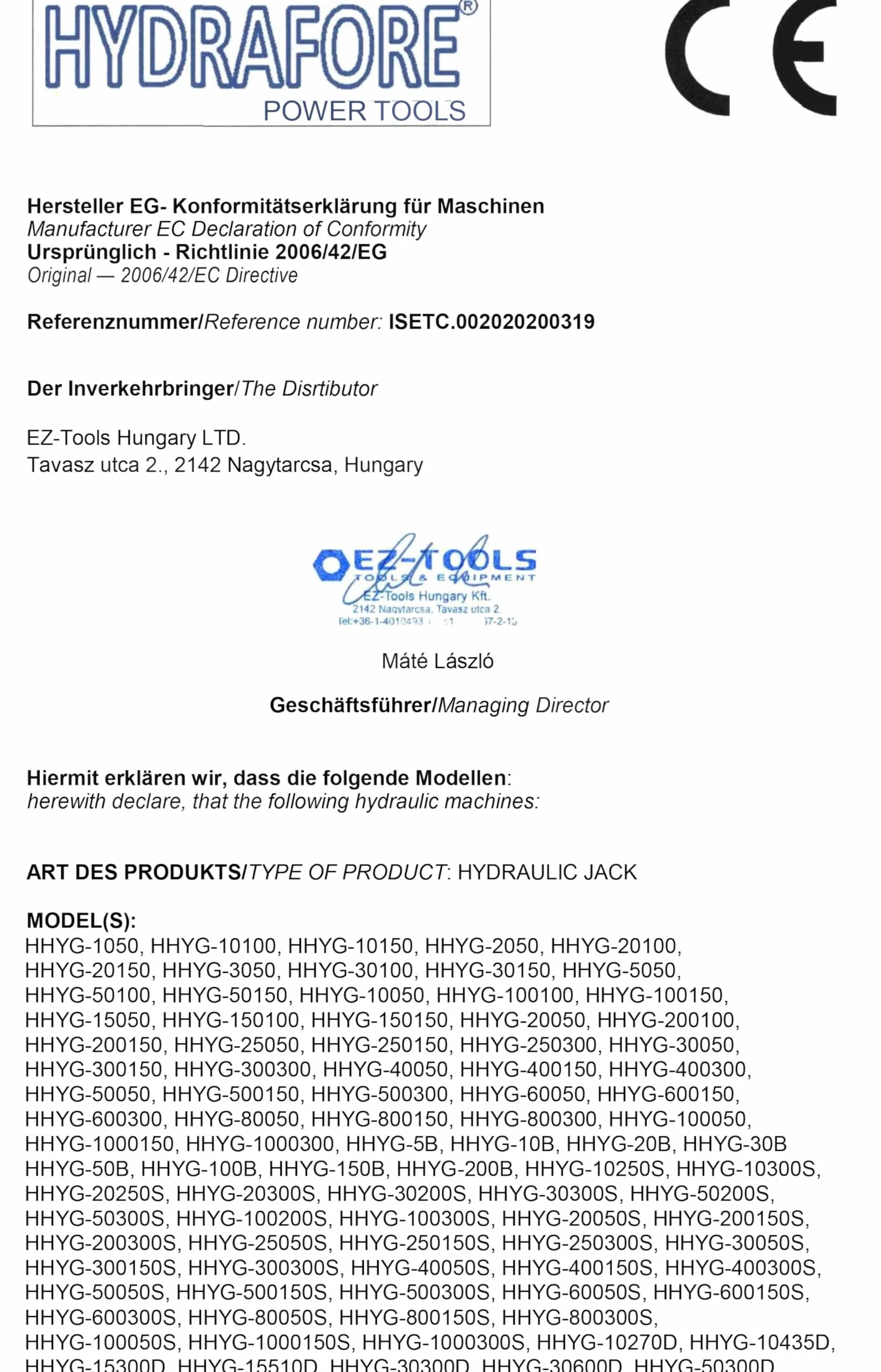 kurzhub Cilindro (20 Ton, 26 mm)