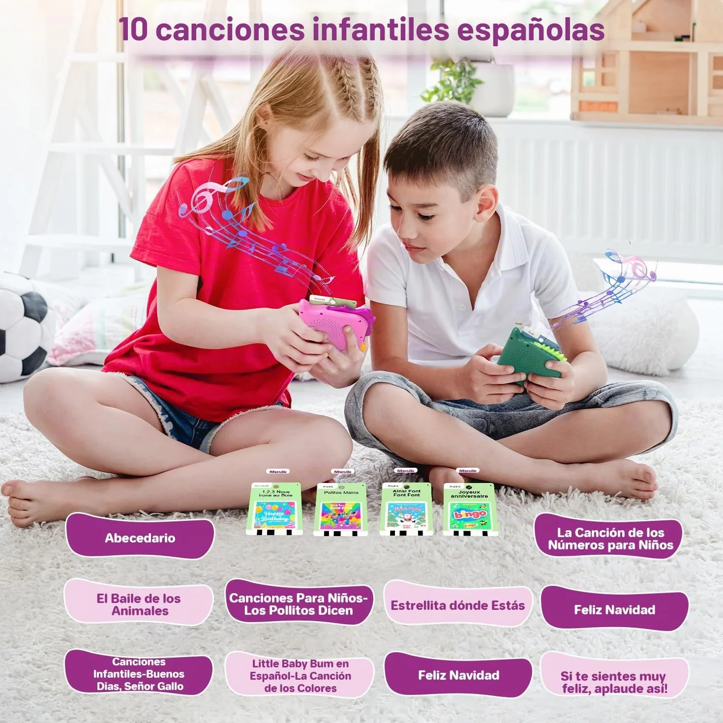 420 Palabras Tarjetas Flash Parlantes Español, Juguetes Educativos para Niños 3-6 Años, 112 Hojas, Juguete Montessori